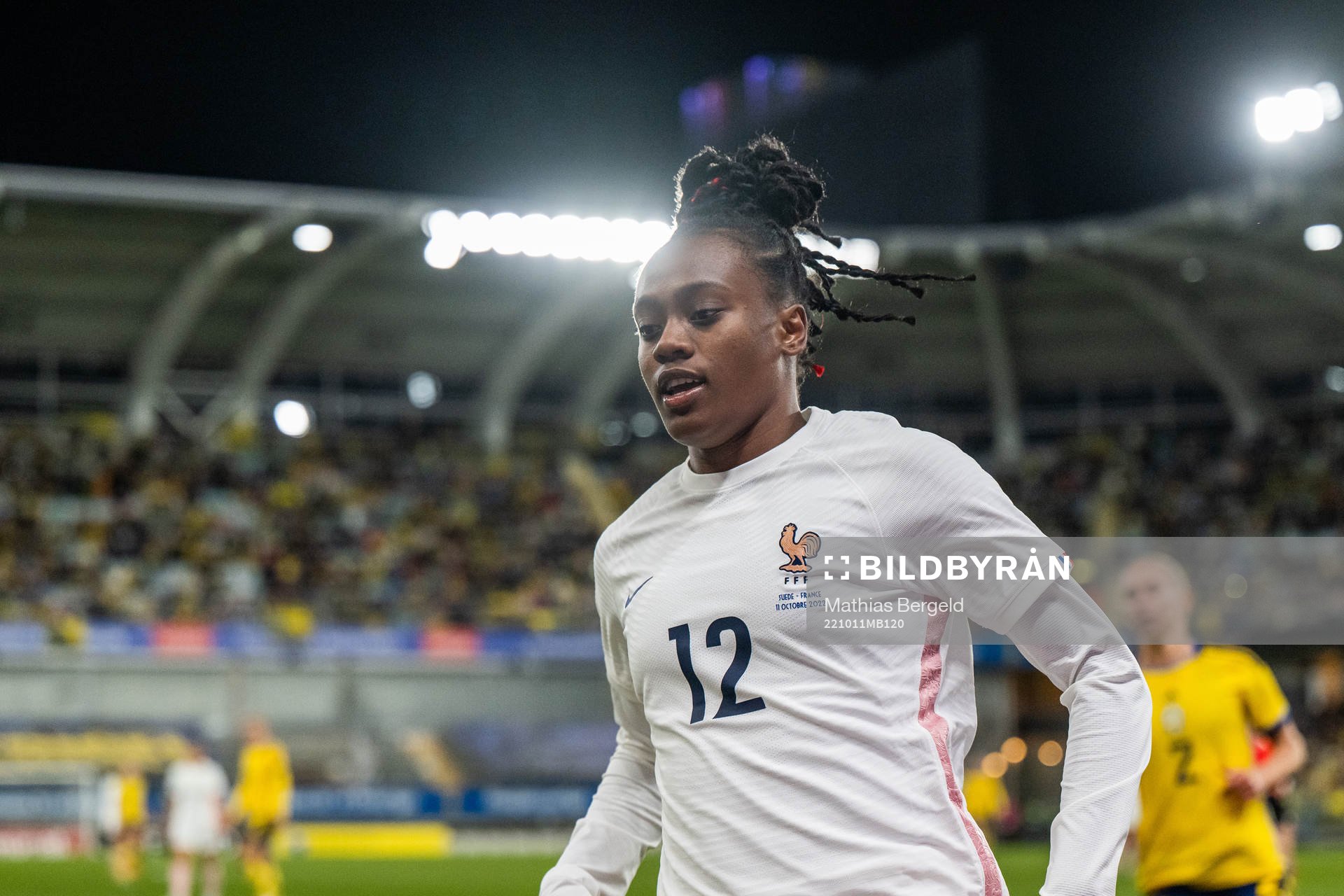 Melvine Malard of France during the women's international friendly football match between Sweden and France on October 11, 2022 in Gothenburg.
