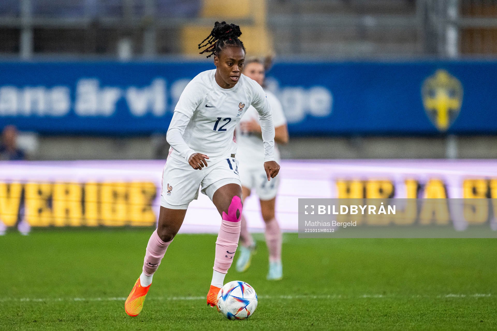 Melvine Malard of France during the women's international friendly football match between Sweden and France on October 11, 2022 in Gothenburg.
