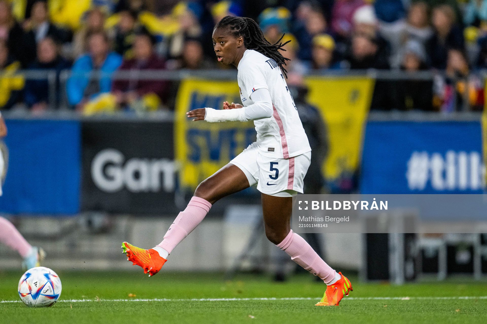Aissatou Tounkara of France during the women's international friendly football match between Sweden and France on October 11, 2022 in Gothenburg. 