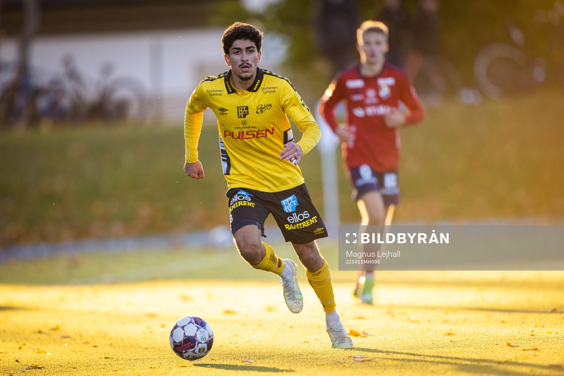Elfsborgs Ahmed Qasem under fotbollsmatchen i U21 Allsvenskan mellan Östers IF och Elfsborg den 11 oktober 2022 i Växjö. 
