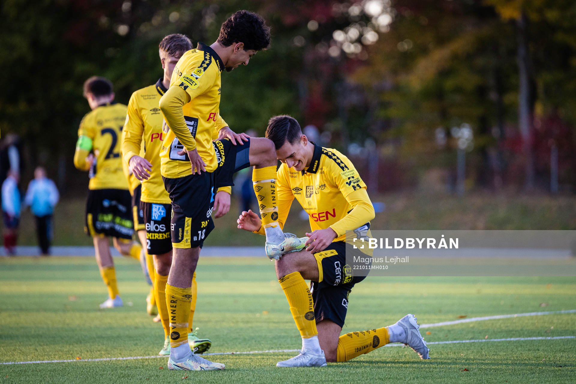 Elfsborgs Ahmed Qasem och Amer Jusic jublar och firar mål