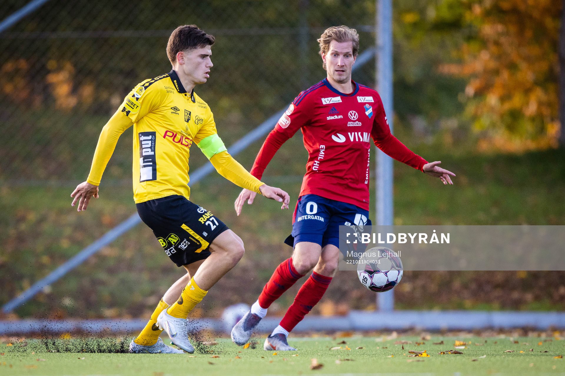 Elfsborgs Besfort Zeneli under fotbollsmatchen i U21 Allsvenskan mellan Östers IF och Elfsborg den 11 oktober 2022 i Växjö. 