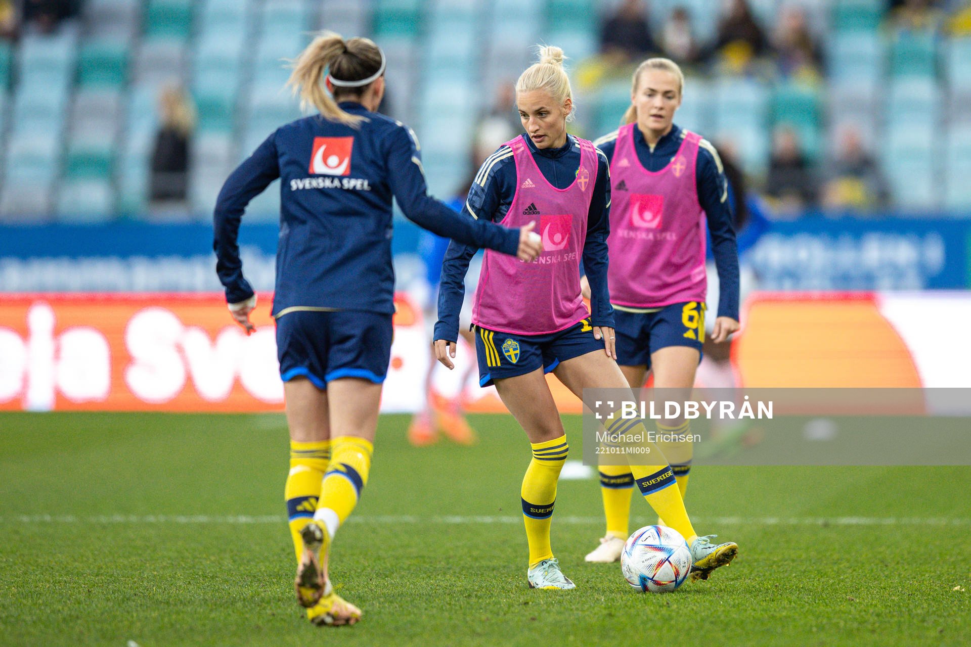 Nathalie Björn of Sweden at warm up