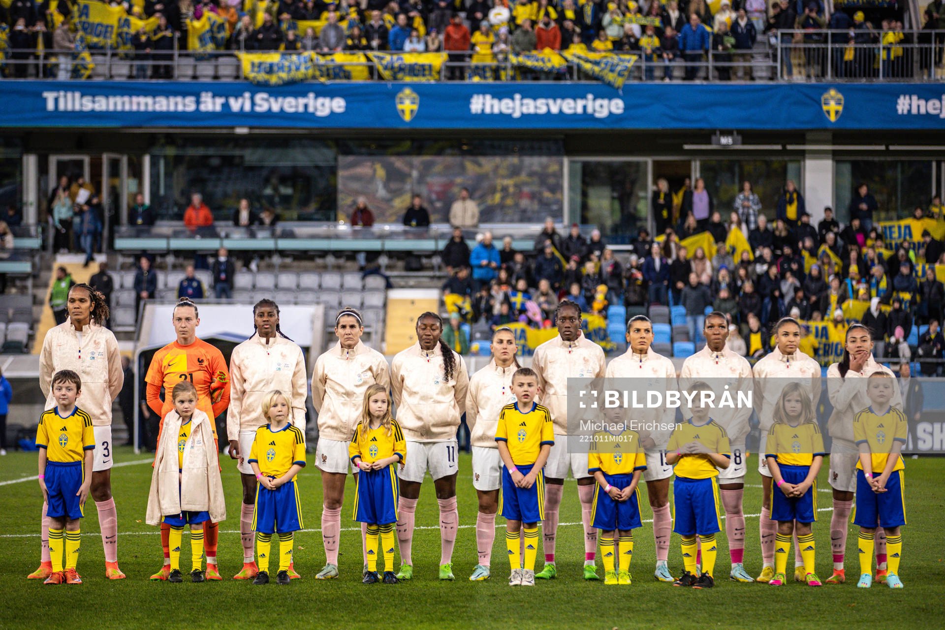 Players of Sweden at line up