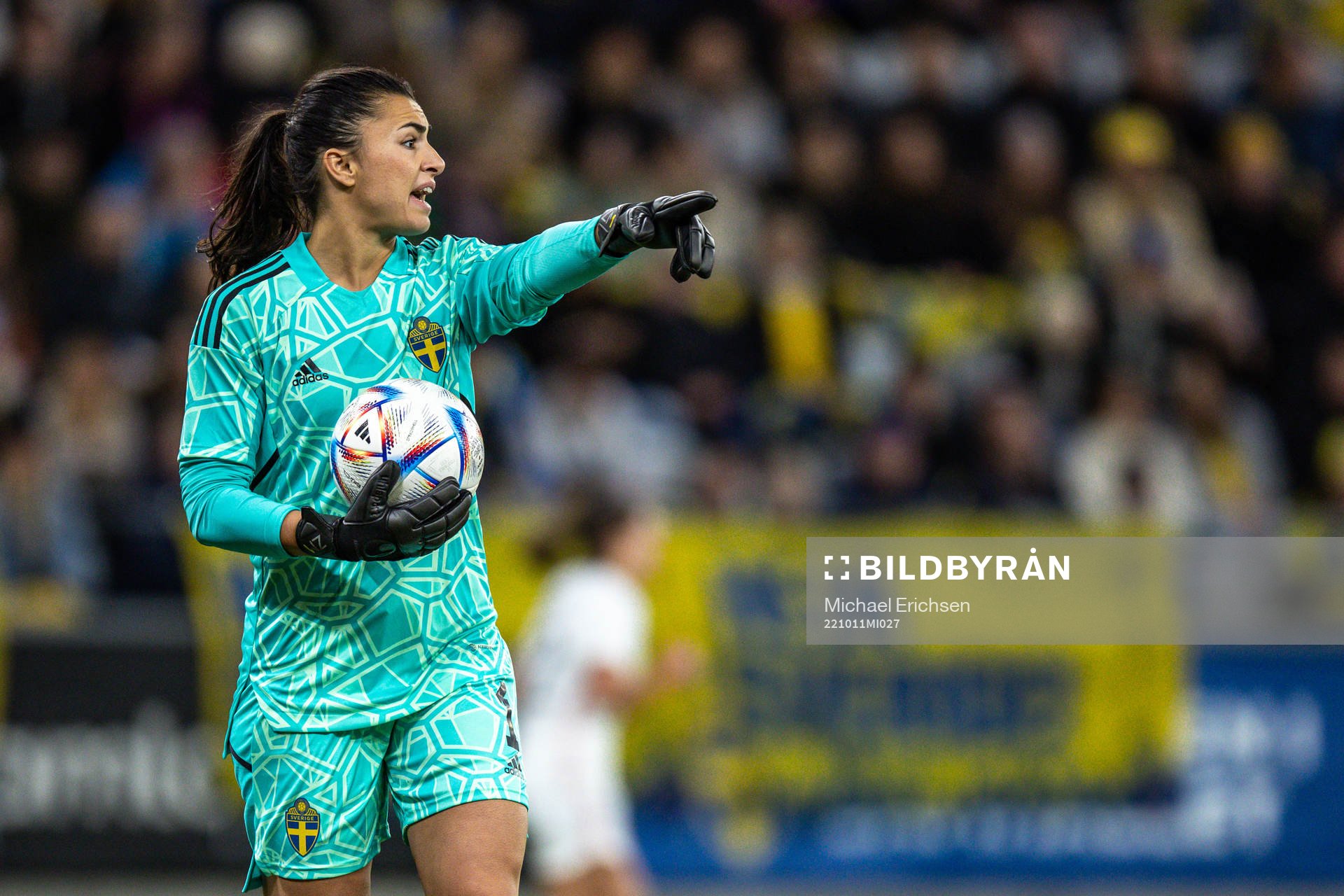 Goalkeeper Zecira Musovic of Sweden
