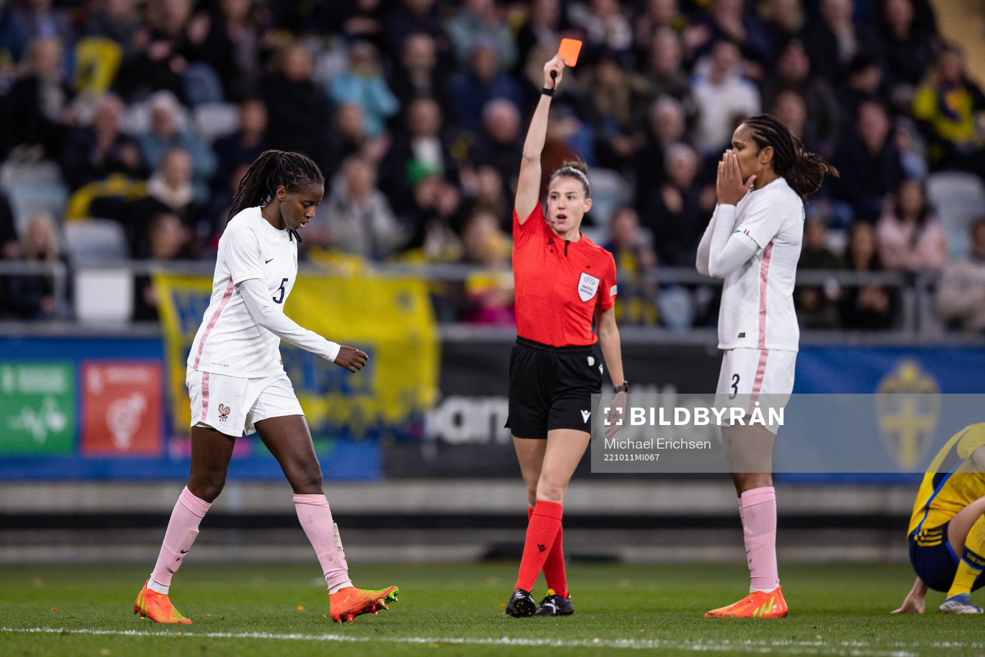 Aissatou Tounkara of France leaves the pitch