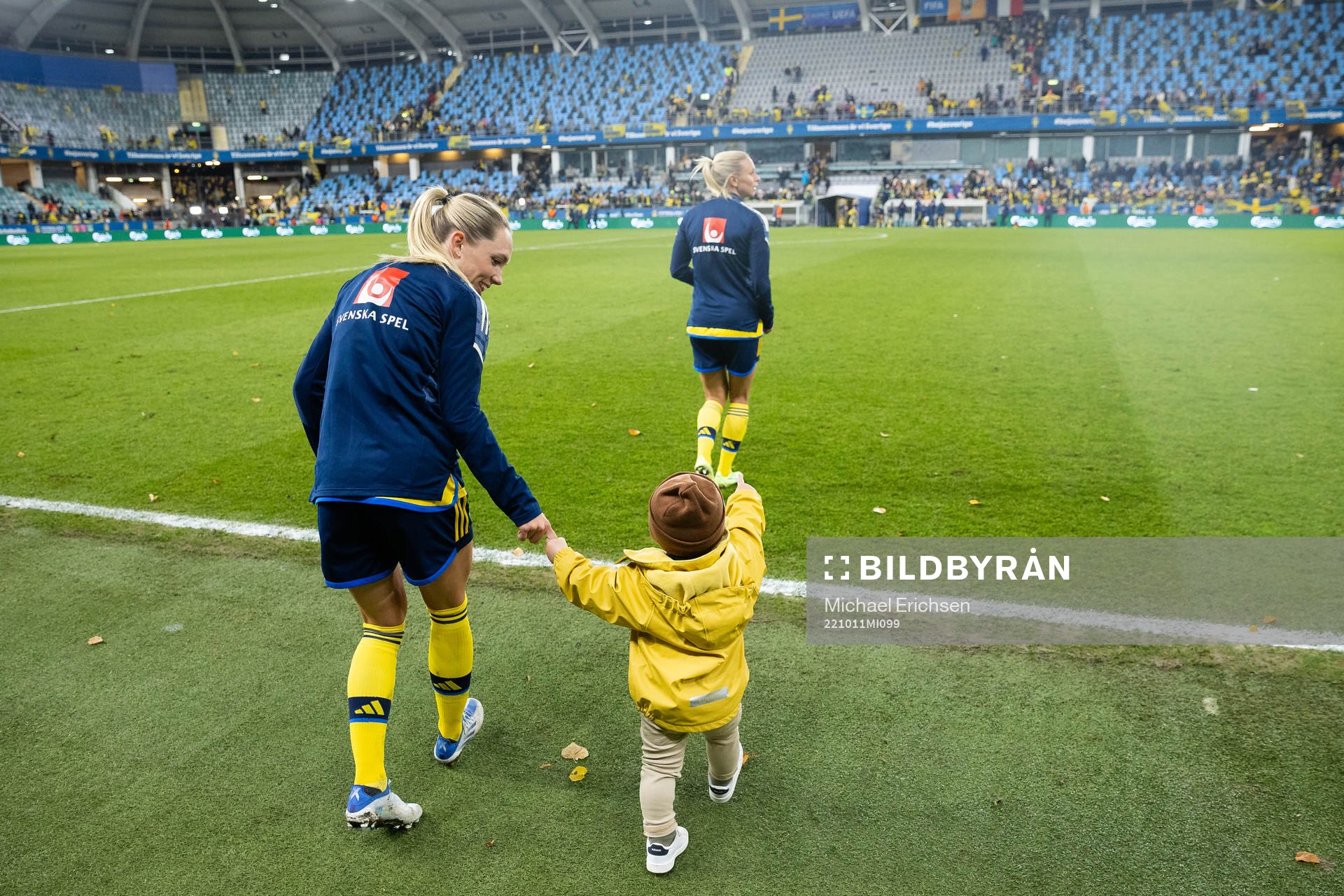 Elin Rubensson of Sweden with her son Frans
