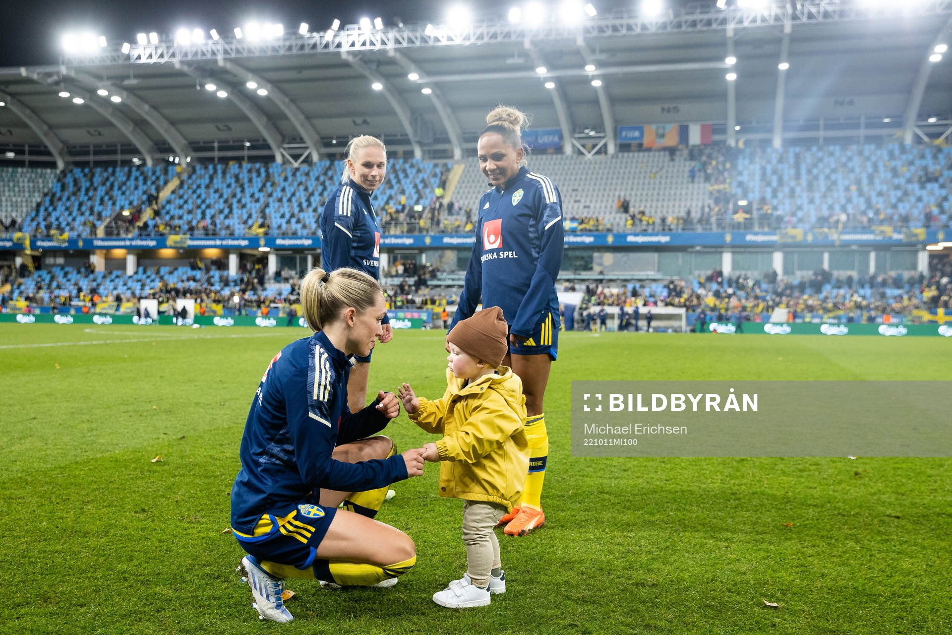 Elin Rubensson of Sweden with her son Frans