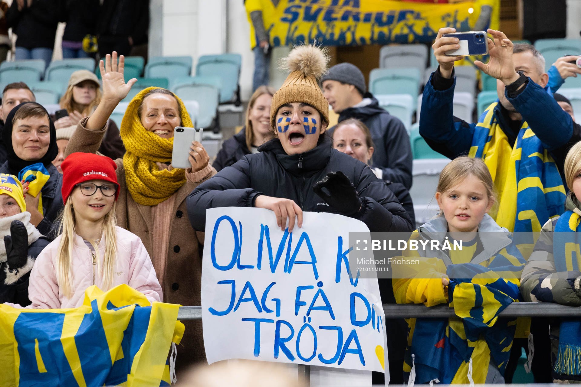 Supporters of Sweden celebrates