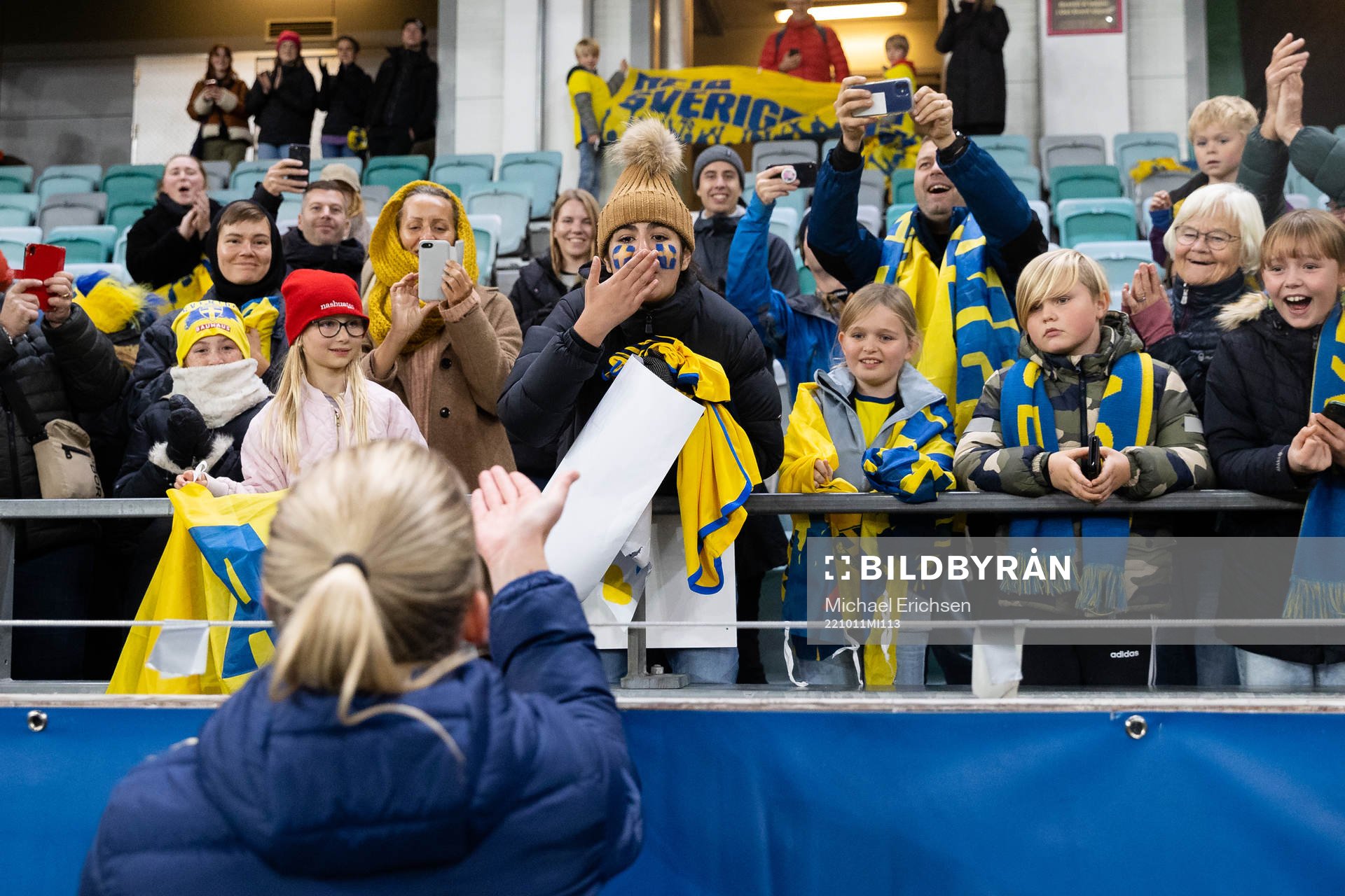 Supporters of Sweden celebrates