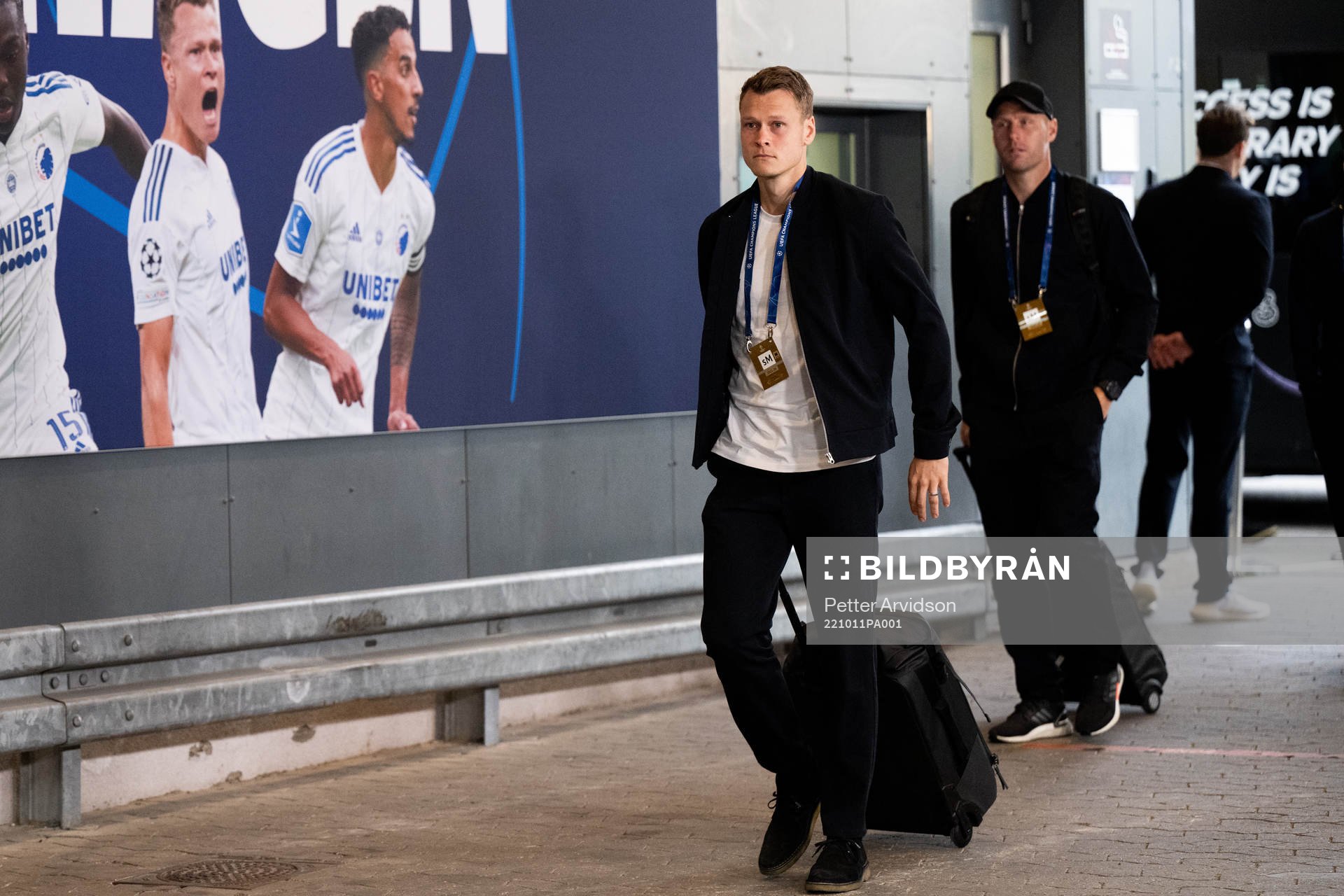 Viktor Claesson of Copenhagen arrives at the stadium