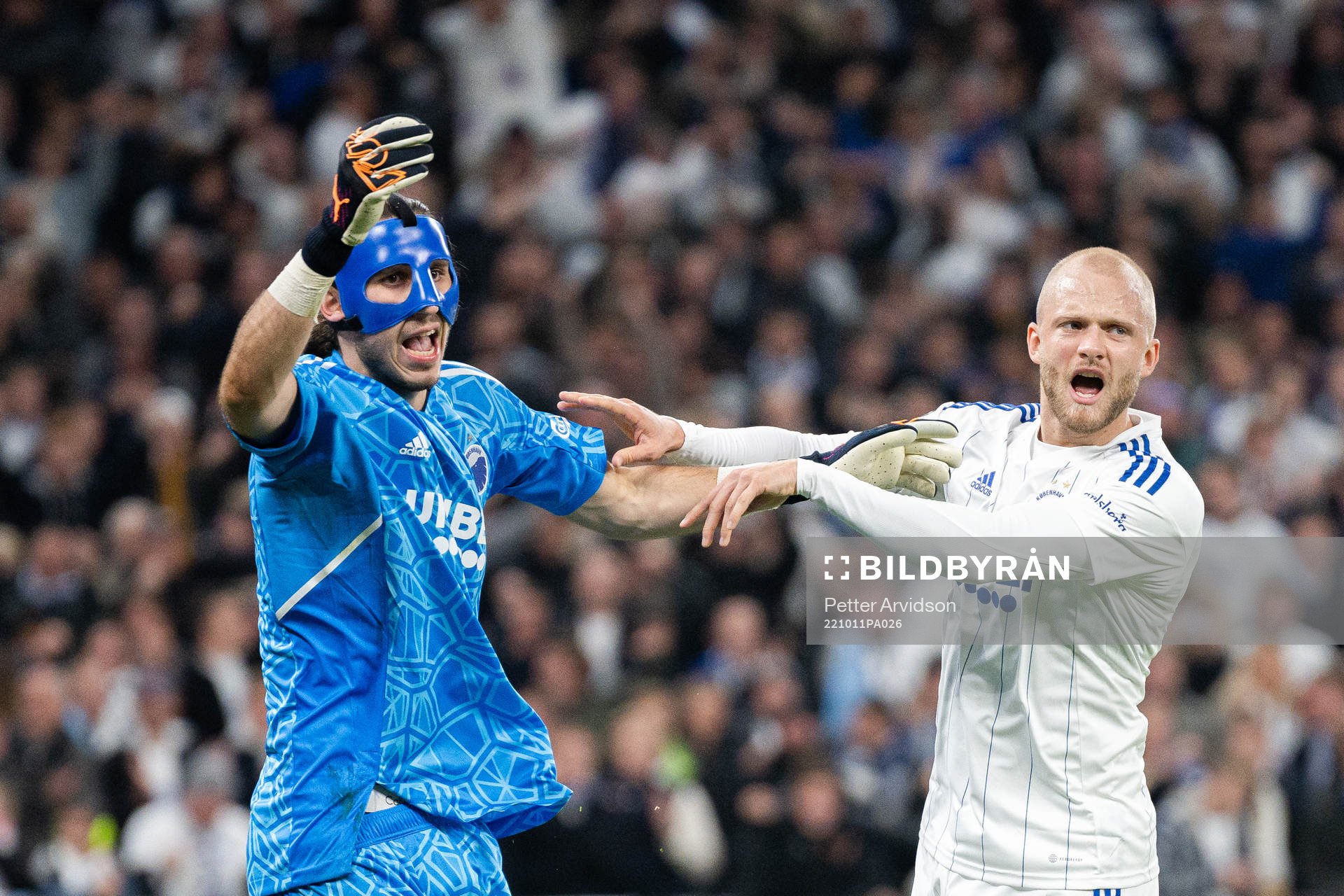 Goalkeeper Kamil Grabara and Nicolai Boilesen of Copenhagen