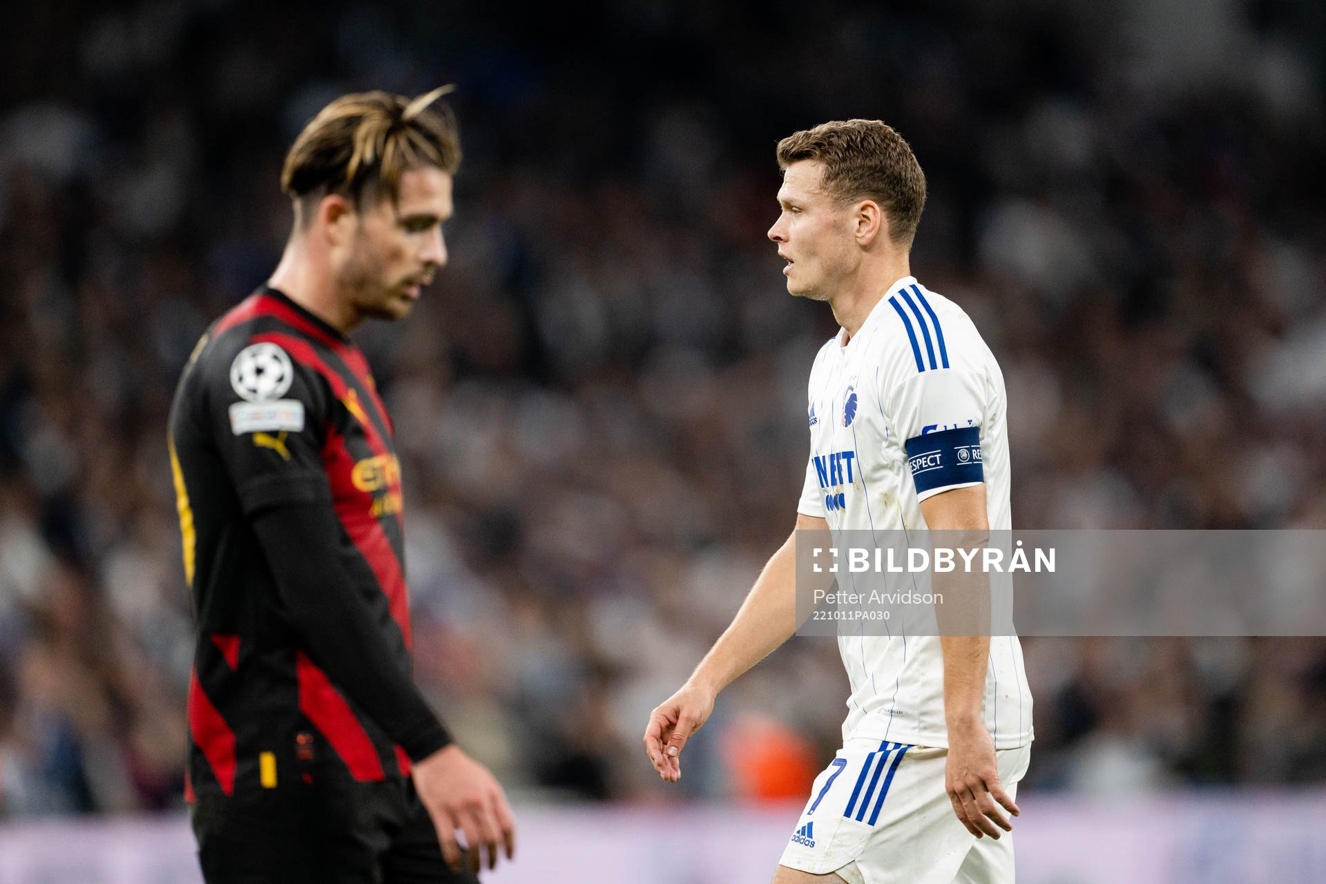 Jack Grealish of Manchester City and Viktor Claesson of
