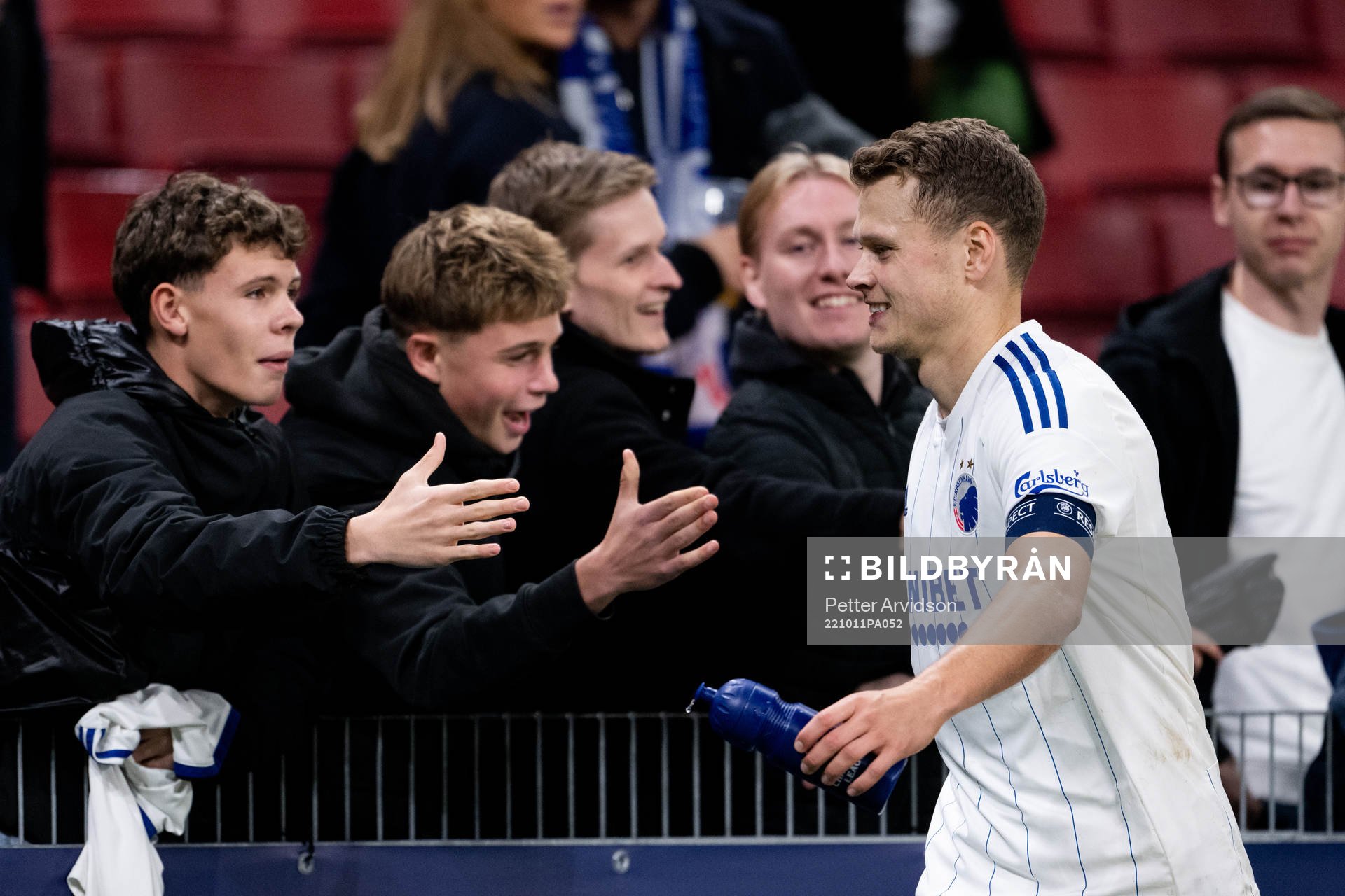 Viktor Claesson of Copenhagen with fans
