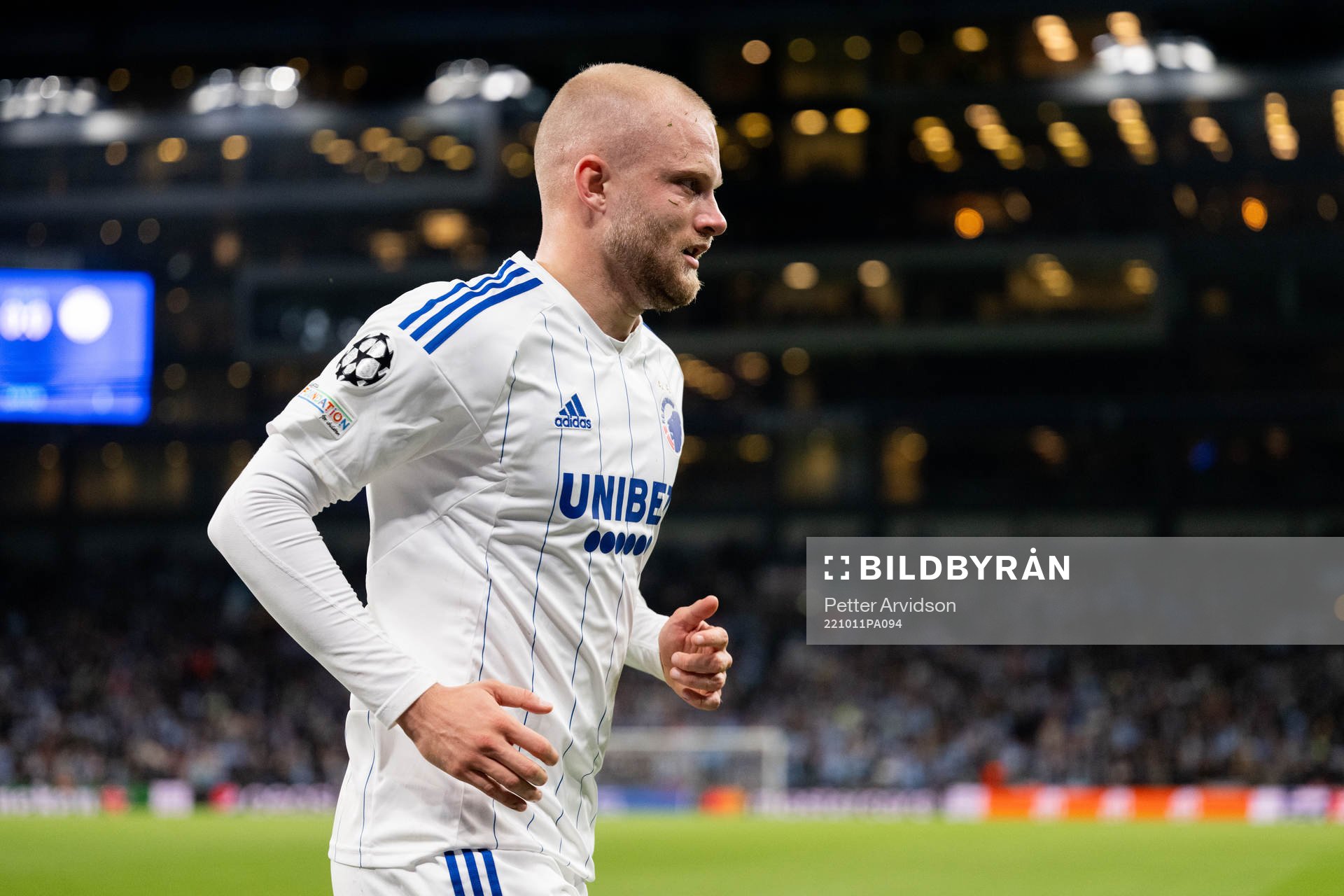 Nicolai Boilesen of Copenhagen during the UEFA Champions League football match between FC Copenhagen and Manchester City on October 11, 2022 in Copenhagen.