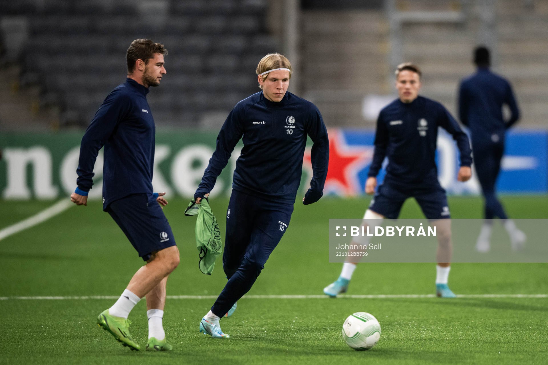 Jens Petter Hauge during a training session with Gent on October 12, 2022 in Stockholm. 