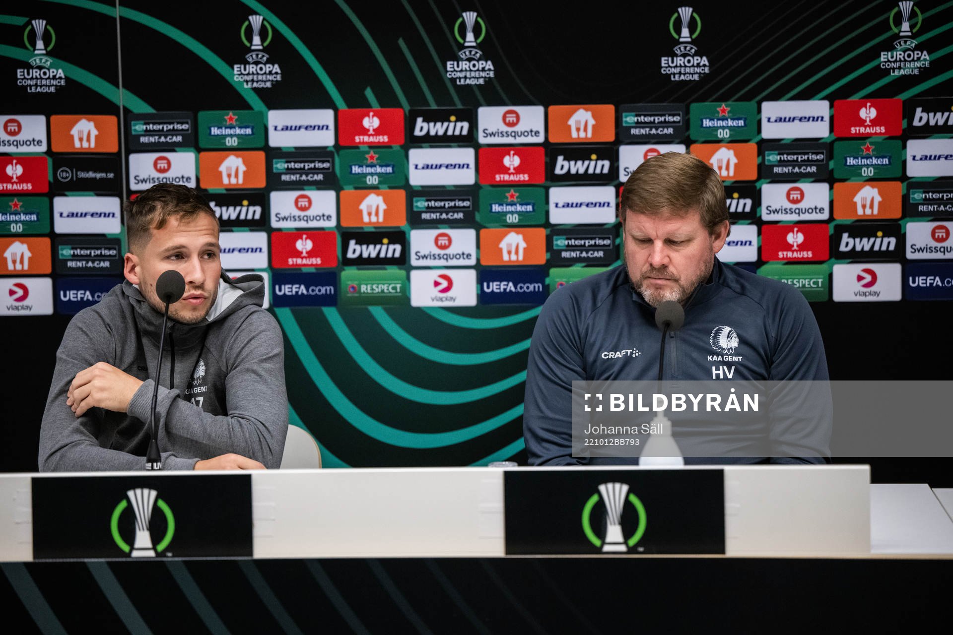 Andrew Hjulsager and Head coach Hein Vanhaezebrouck