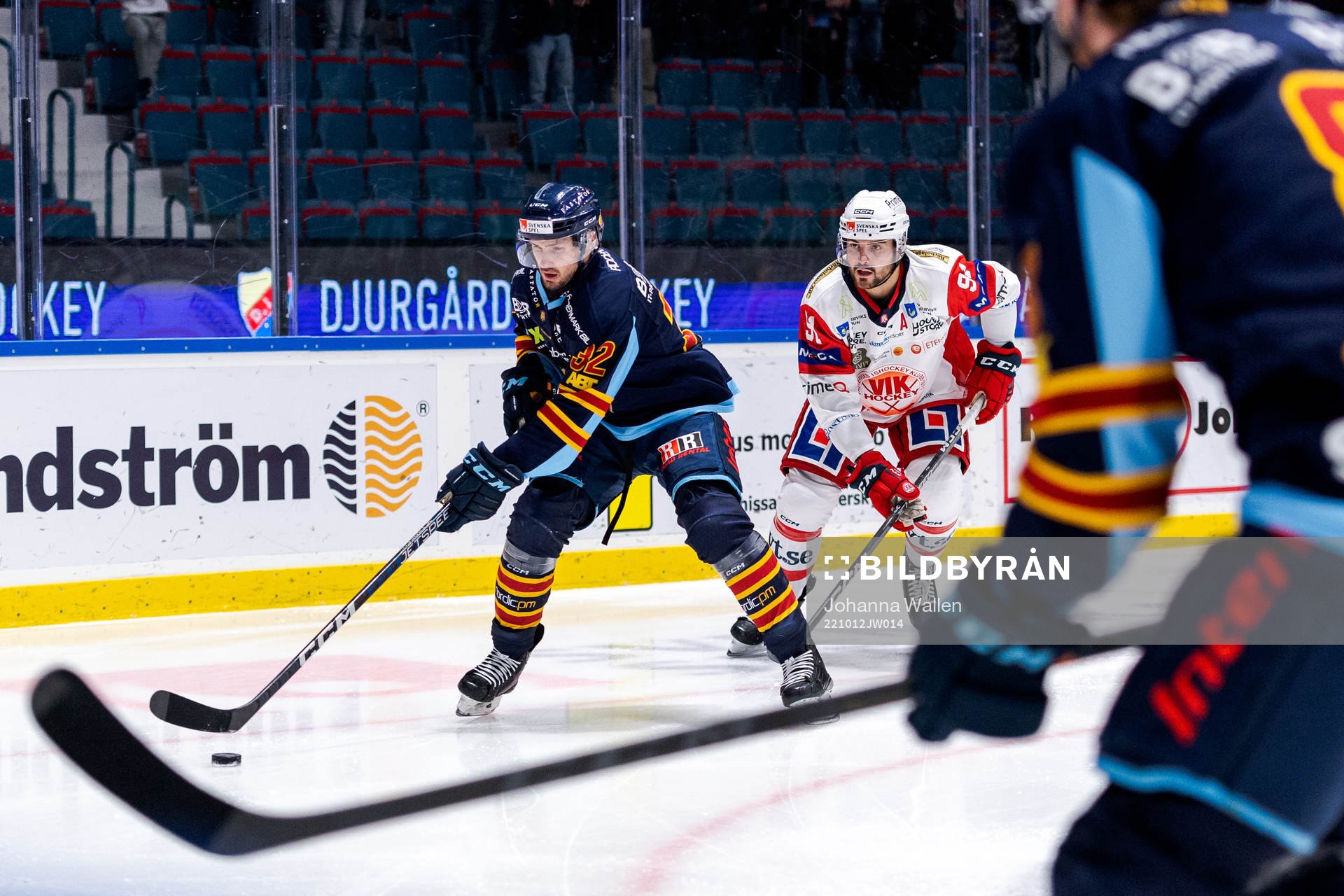 Djurgårdens Marcus Kruger och Västerviks Marcus Vela
