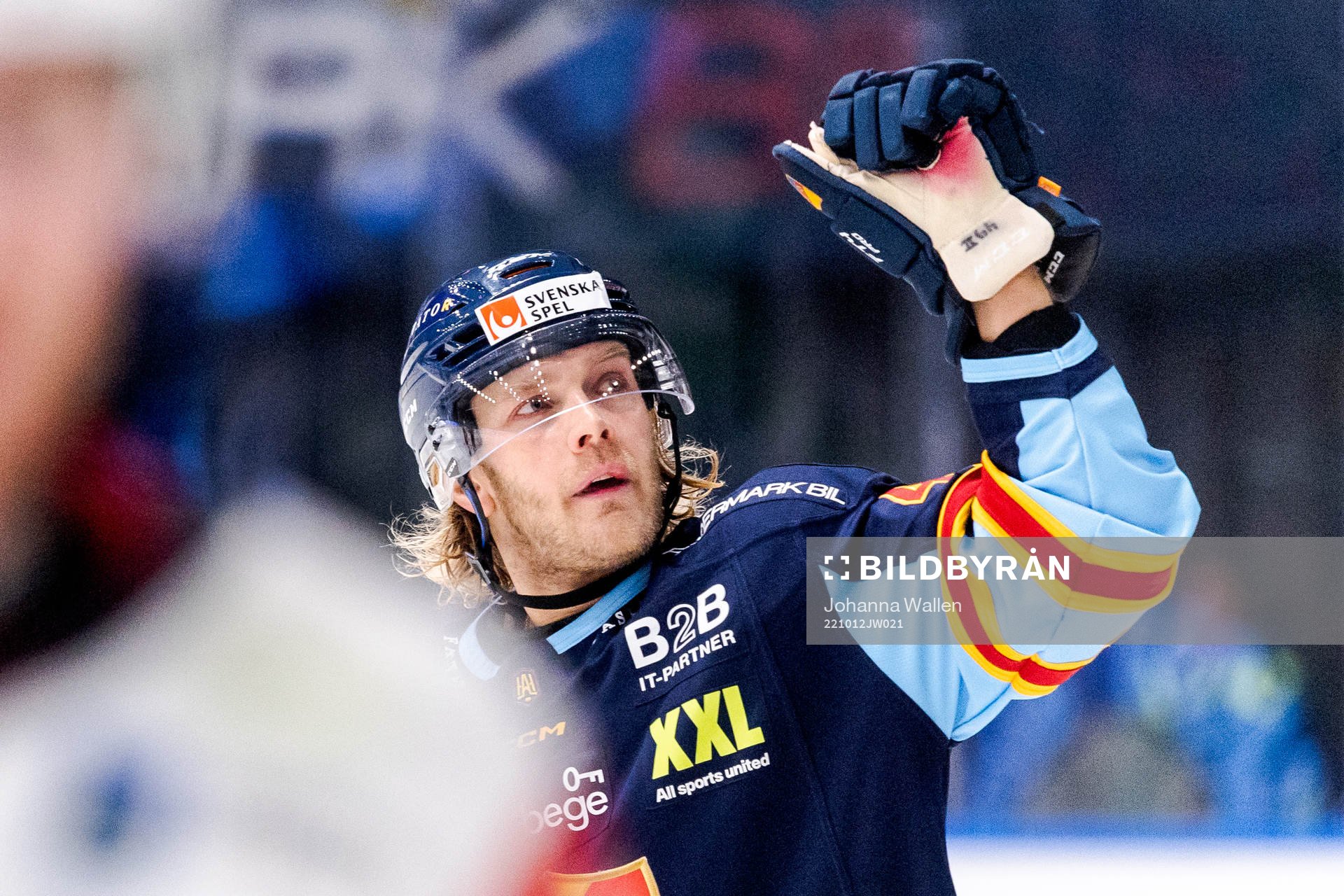 Djurgårdens Olle Liss jublar
