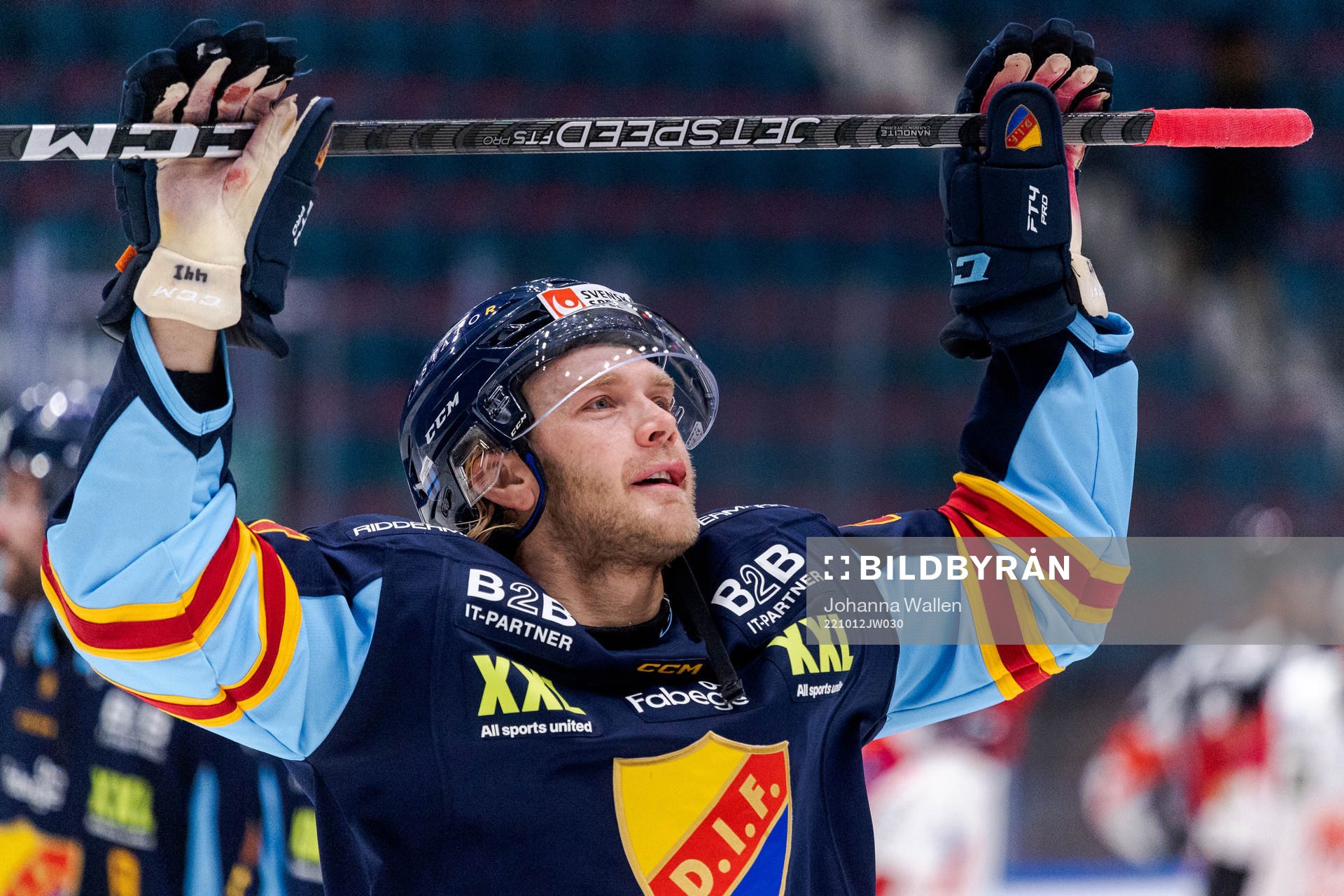 Djurgårdens Olle Liss jublar