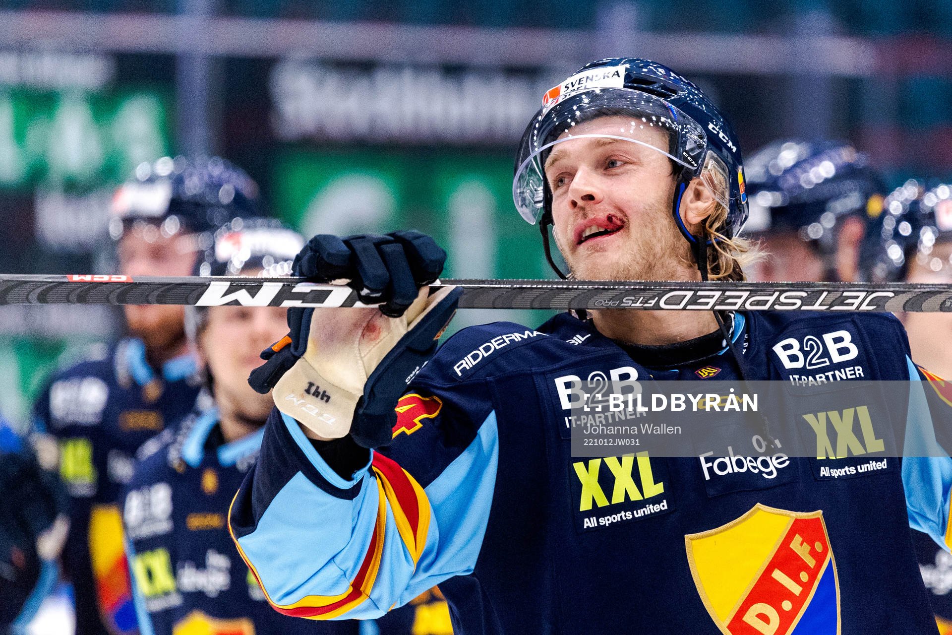 Djurgårdens Olle Liss jublar