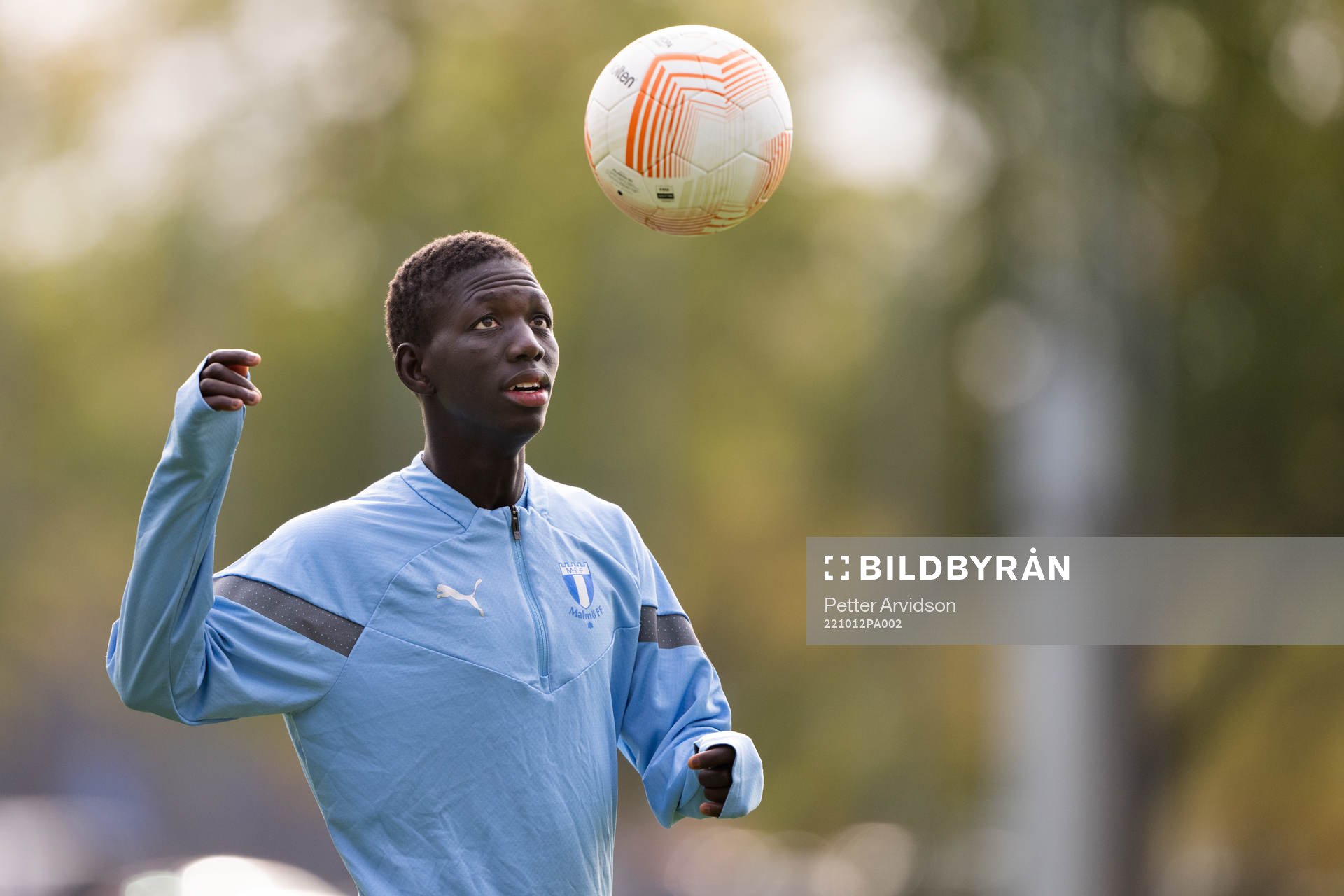 Mamadou Diagne during a training session with Malmö FF on October 12, 2022 in Malmö. 