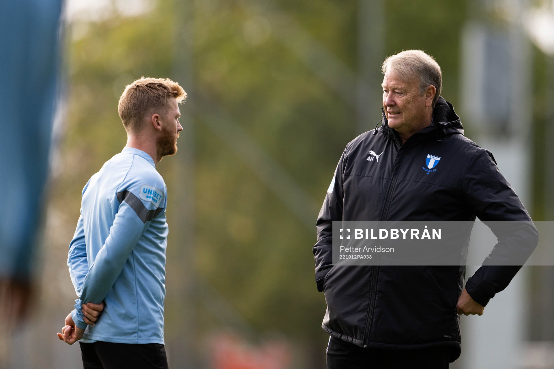 Anders Christiansen and Head coach Åge Hareide