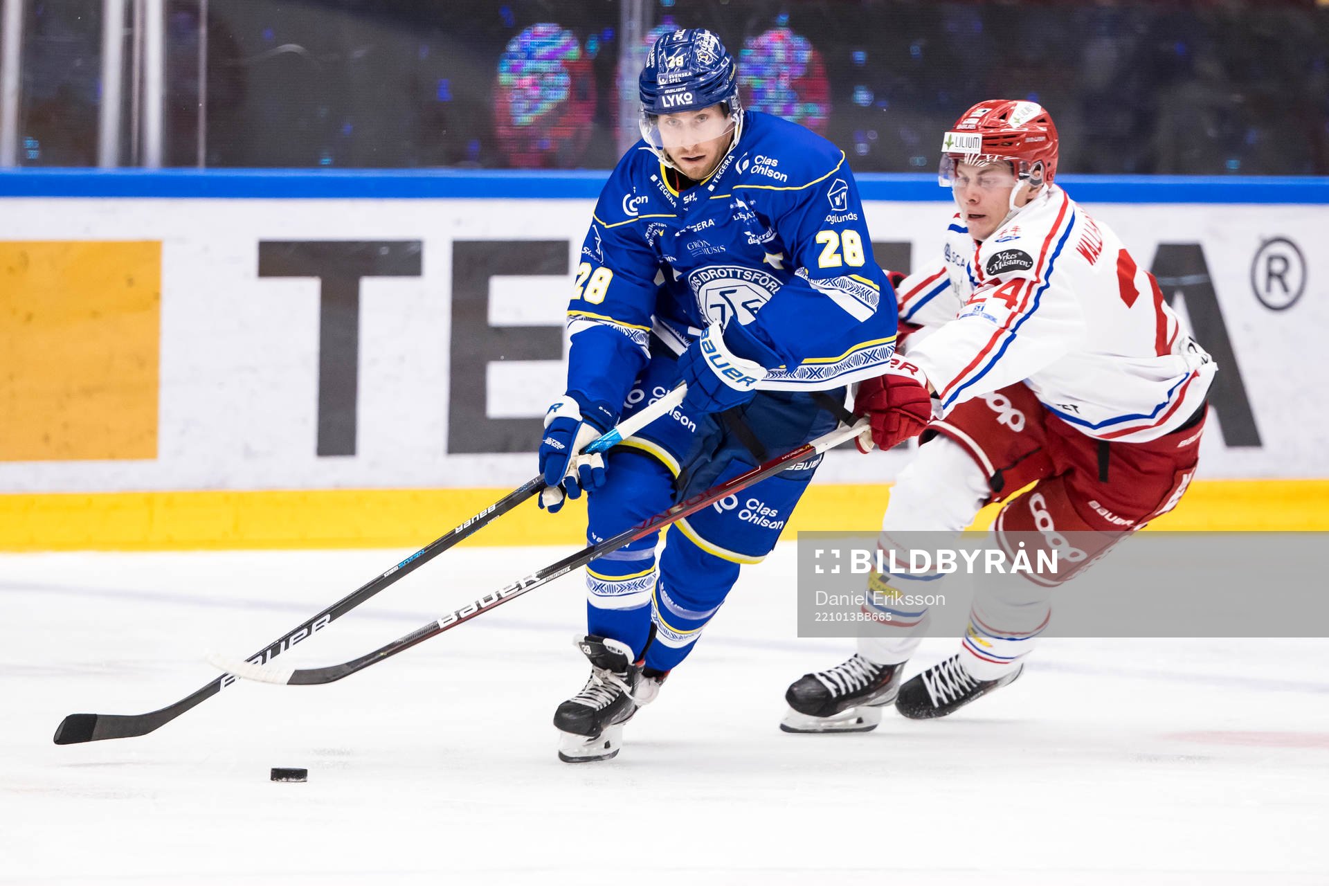 Leksands Justin Glenn Kloos och Timrås Erik Walli