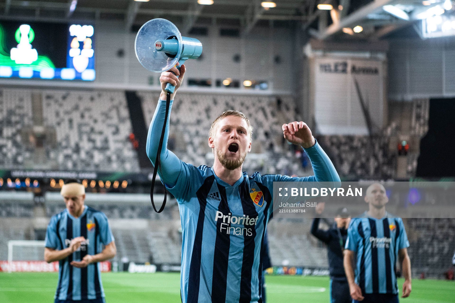 Kalle Holmberg of Djurgården celebrates