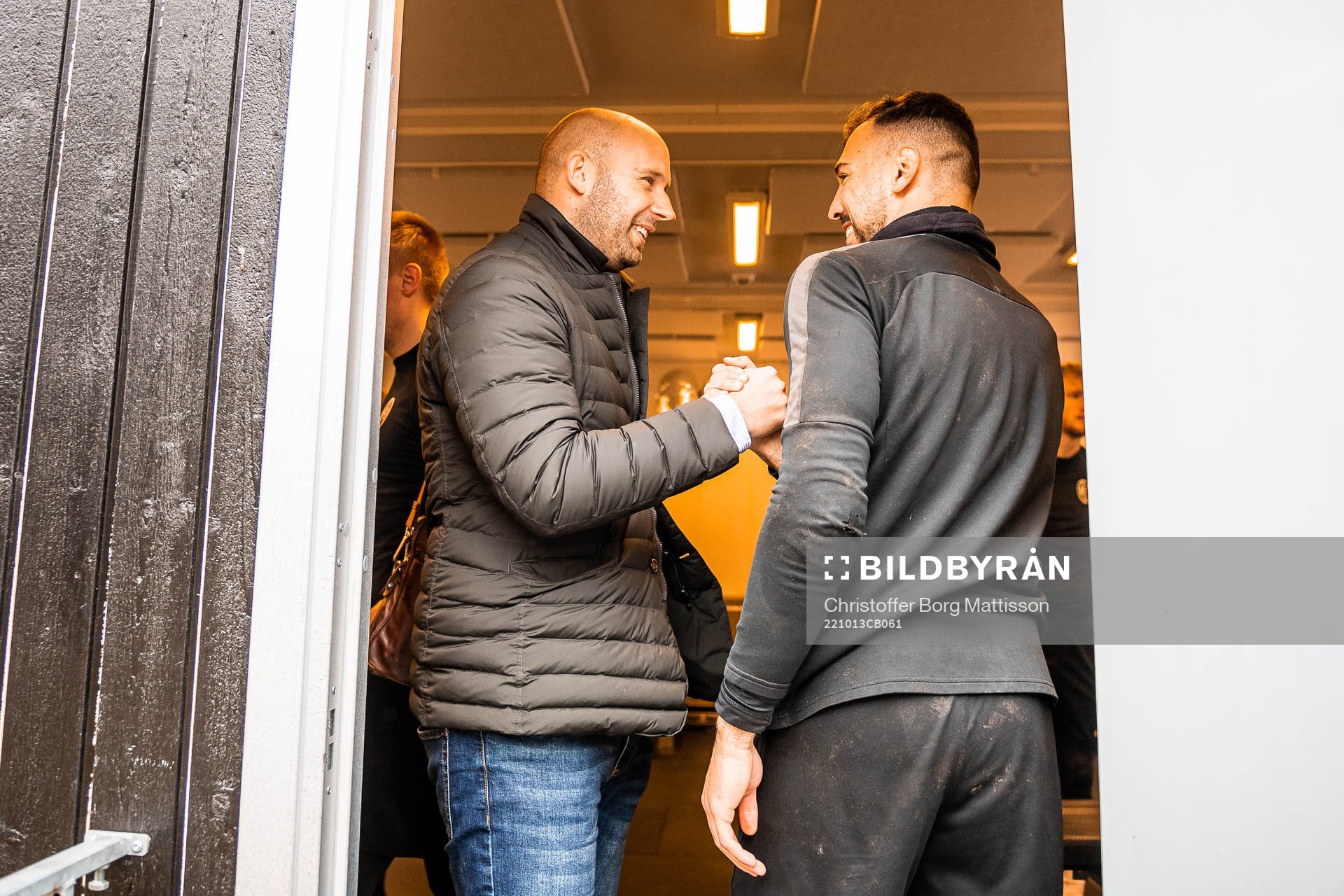 Klubbchef Michel Ekberg och målvakt Amr Kaddoura