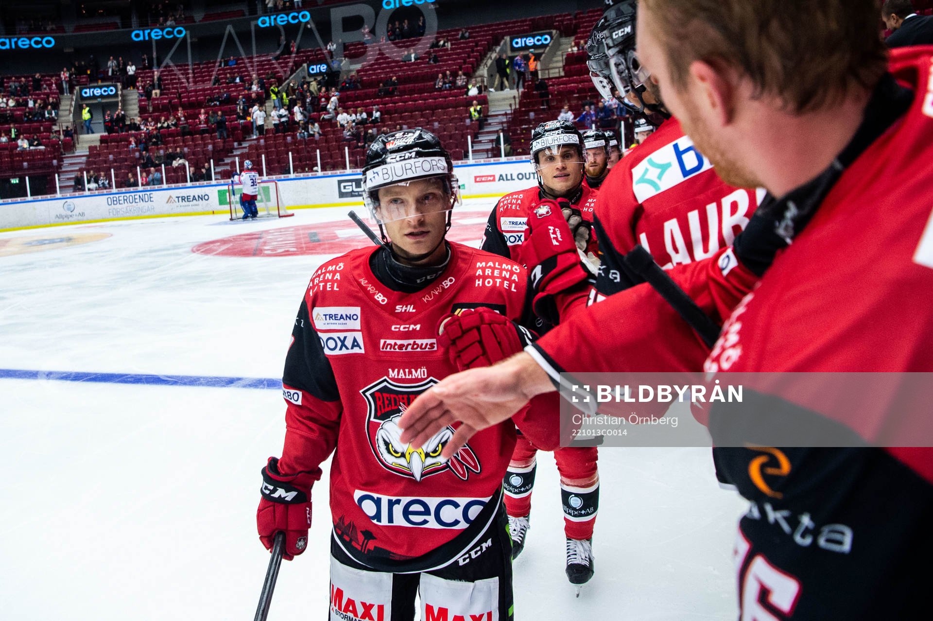 Malmö Redhawks Johan Olofsson jublar