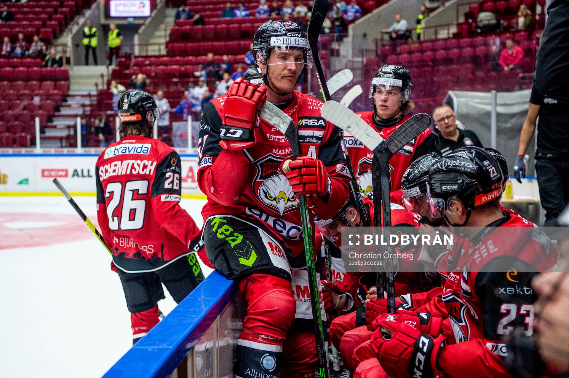 Malmö Redhawks Emil Sylvegård deppar