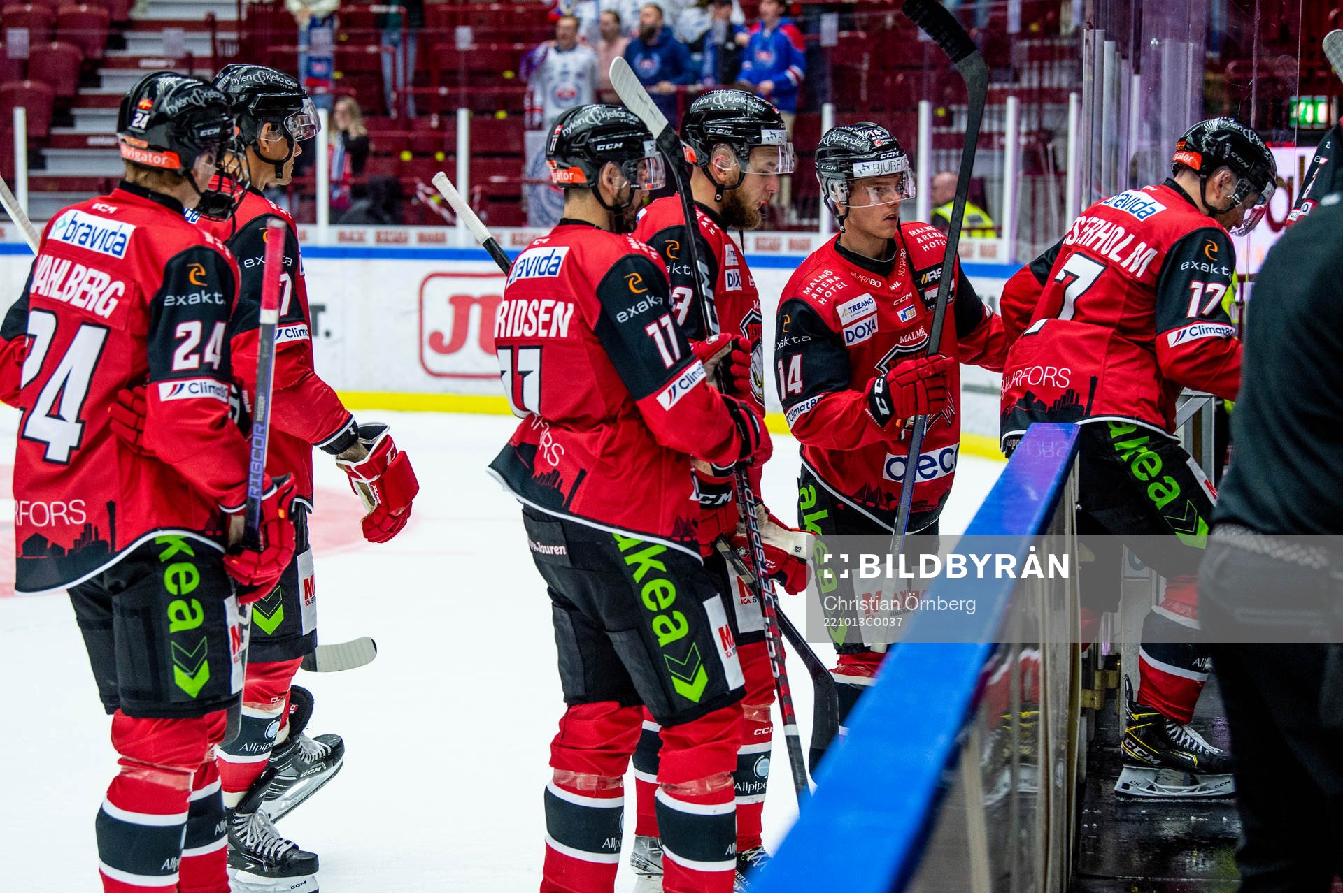Malmö Redhawks spelare deppar