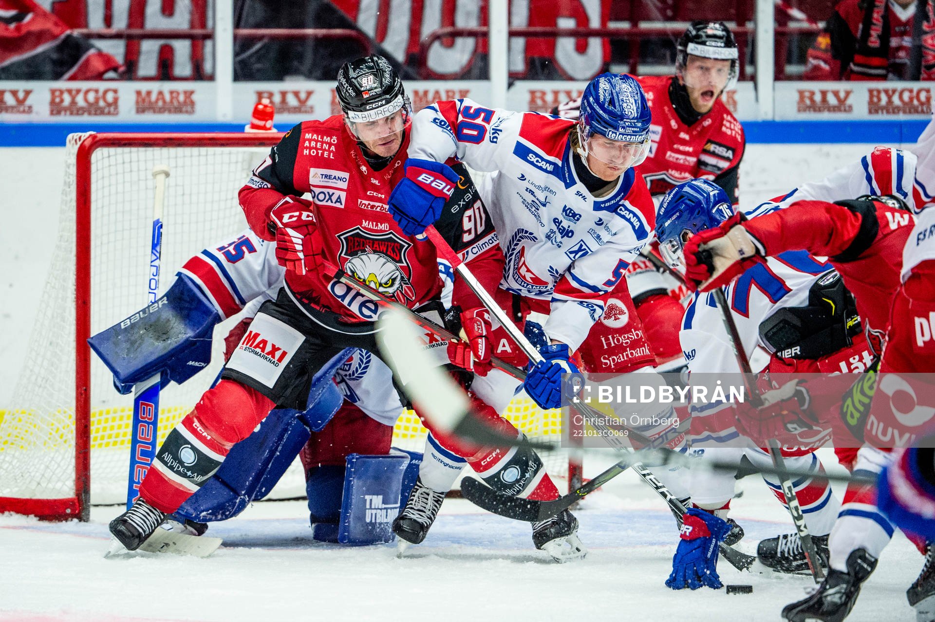 Malmö Redhawks Lance Bouma mot Oskarshamns Juuso Riikola