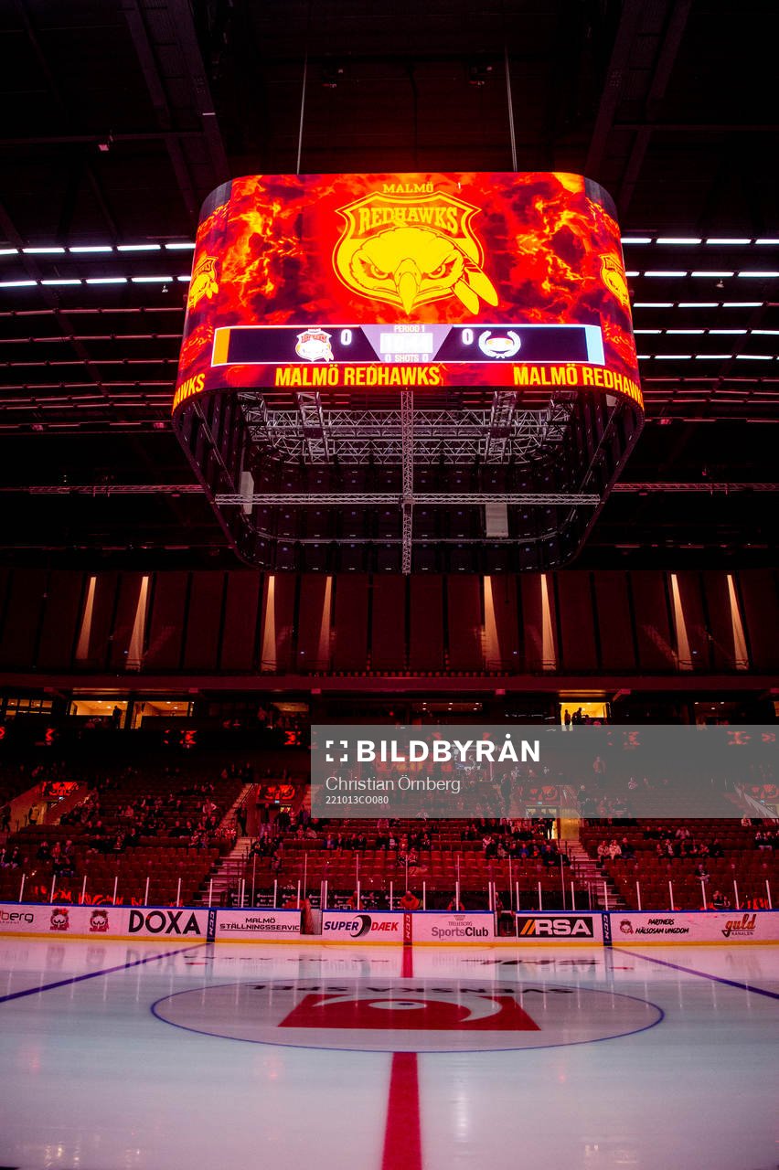 Malmö arena innan ishockeymatchen i SHL mellan Malmö
