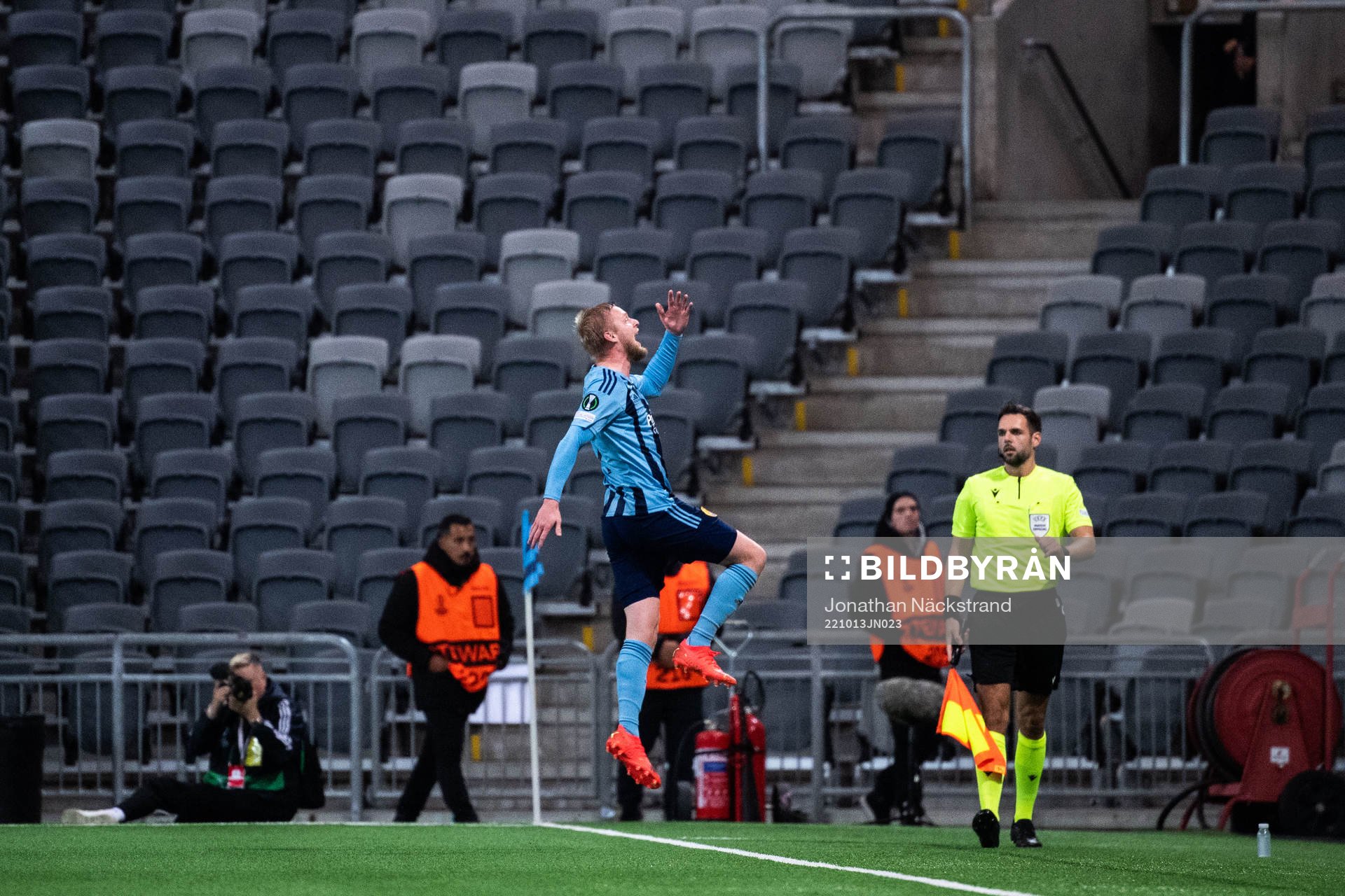 Kalle Holmberg of Djurgården celebrates
