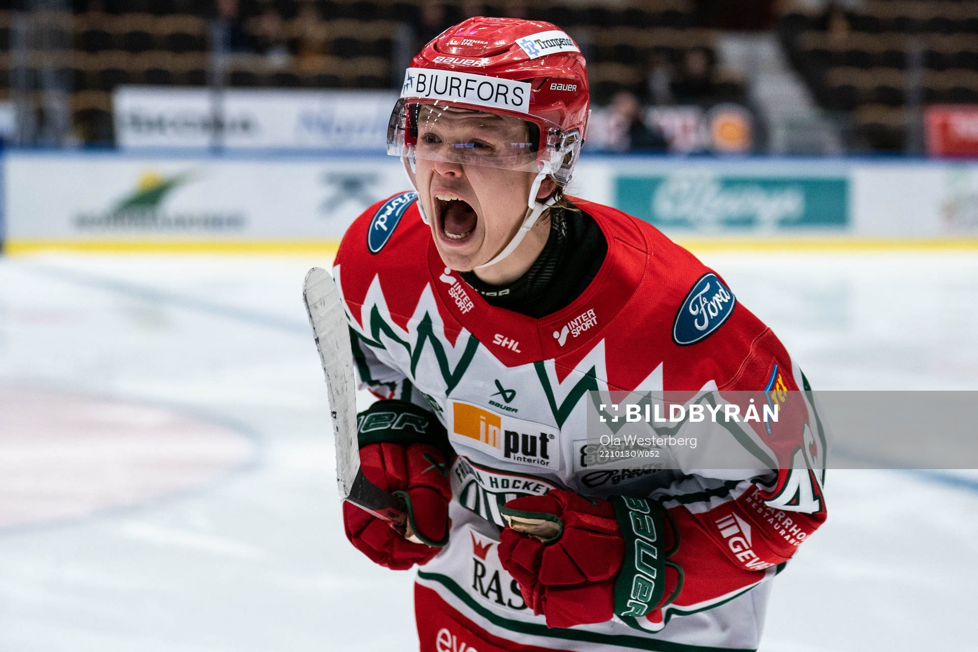 Frölundas Liam Dower Nilsson jublar