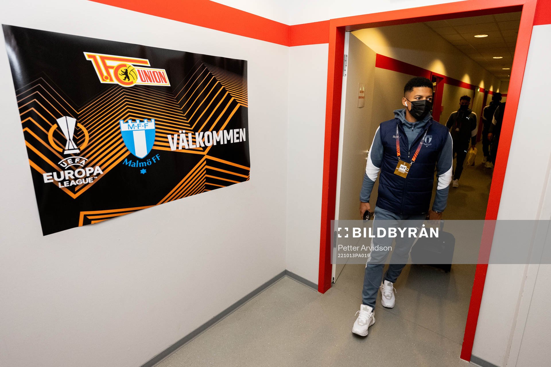 Romain Gall of Malmö FF arrives to the stadium