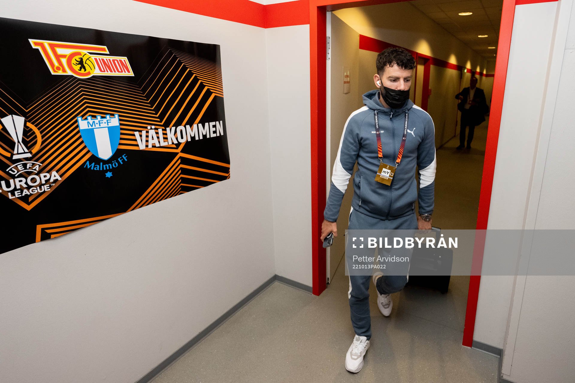 Erdal Rakip of Malmö FF arrives to the stadium