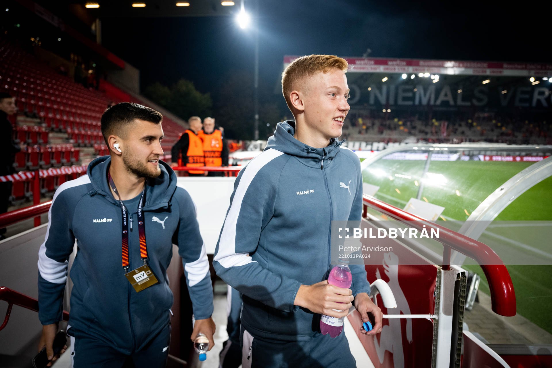 Matej Chalus and Hugo Larsson of Malmö FF