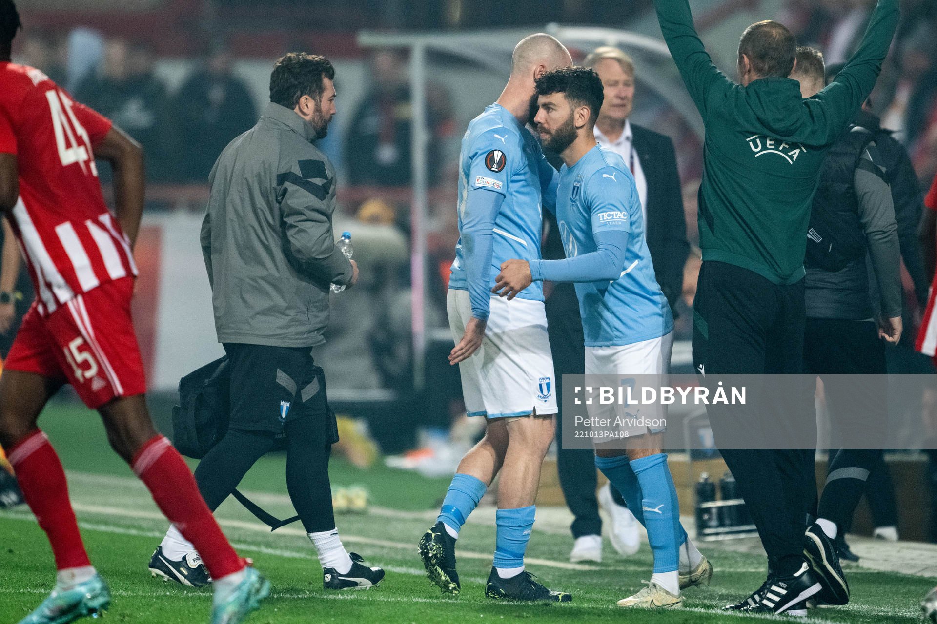 Jo Inge Berget of Malmö FF is substituted off for Erdal