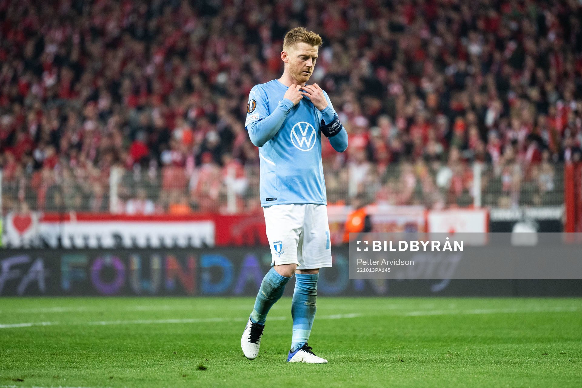 Anders Christiansen of Malmö FF looks dejected