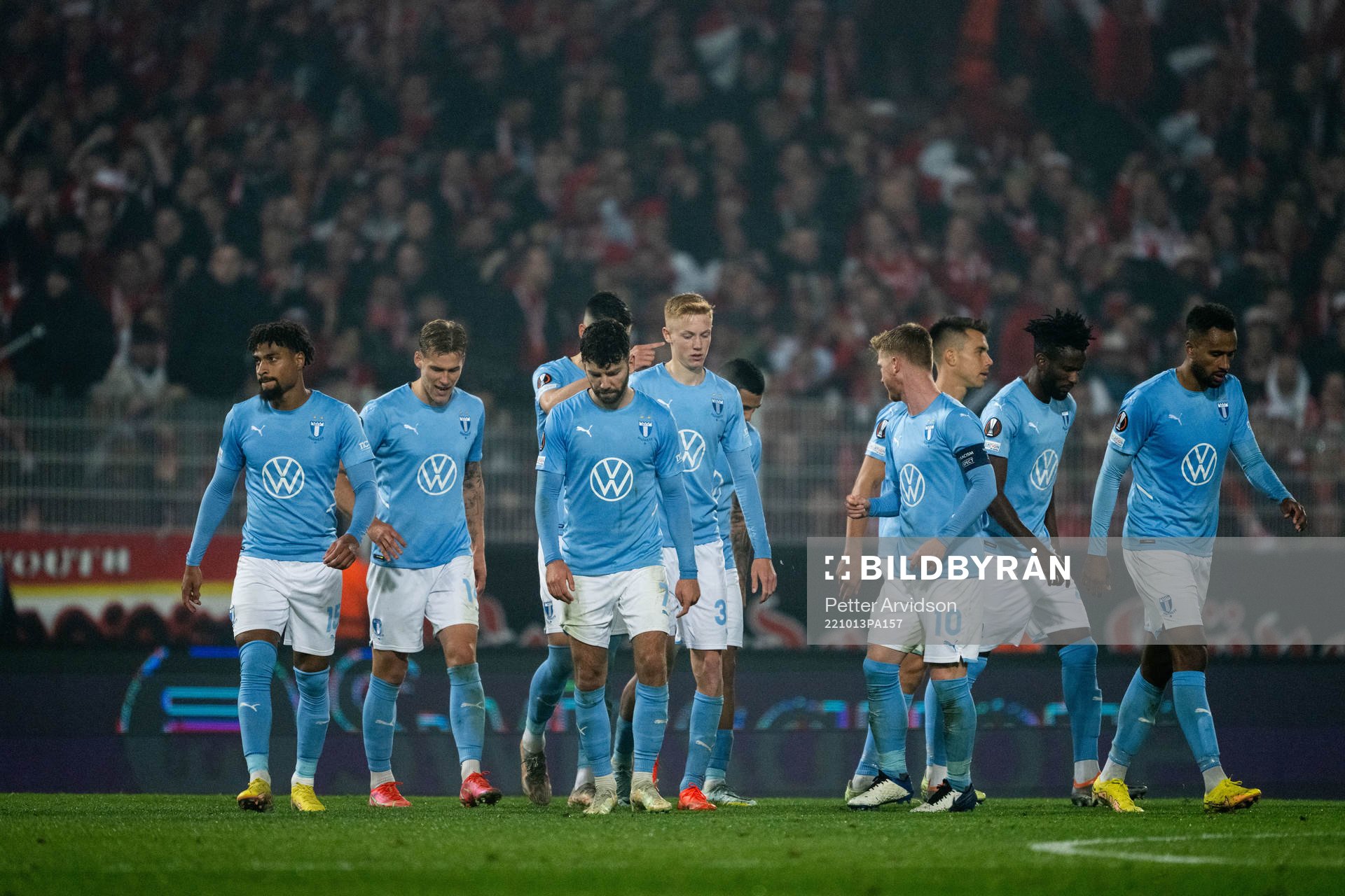 Players of Malmö FF look dejected