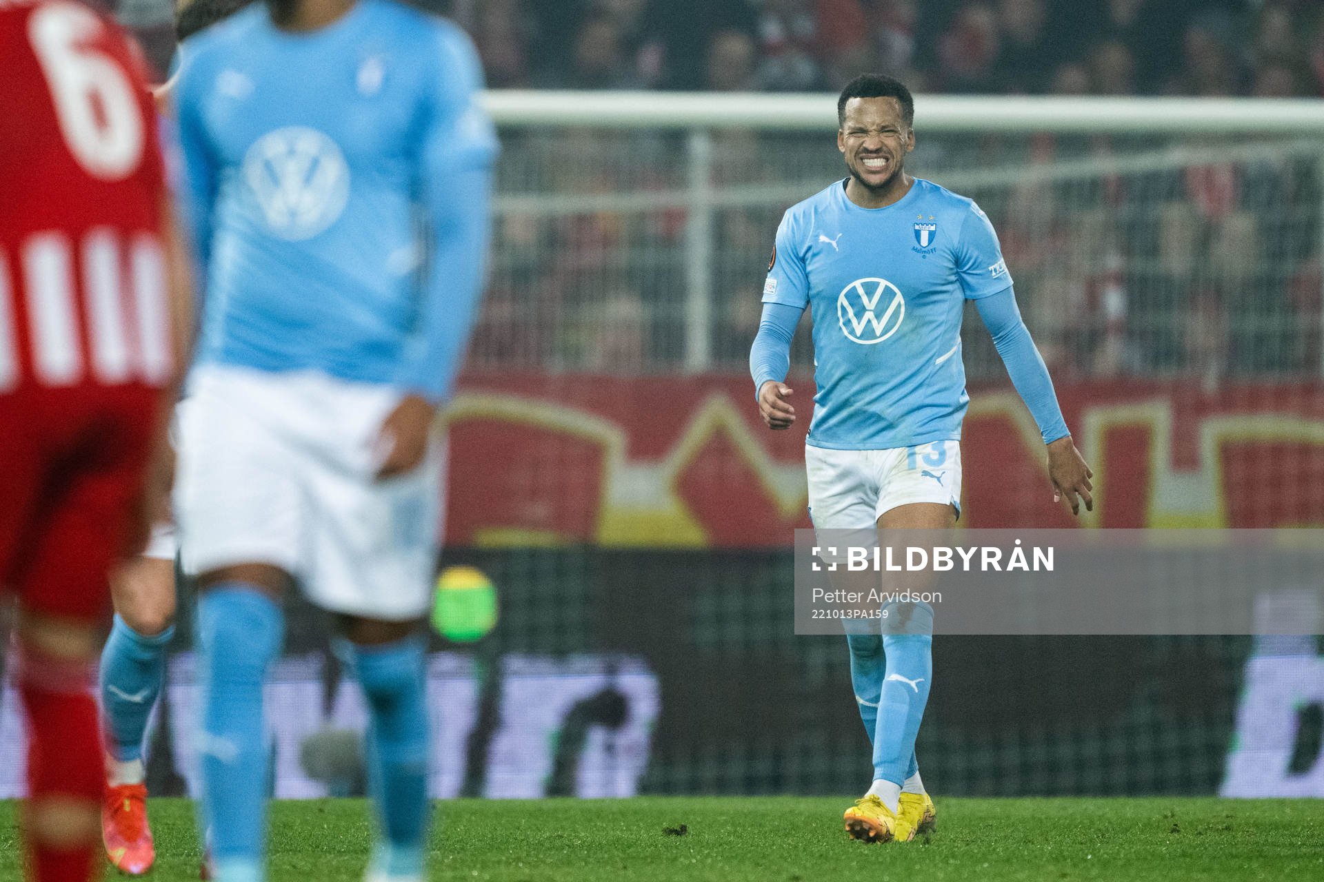 Martin Olsson of Malmö FF looks dejected