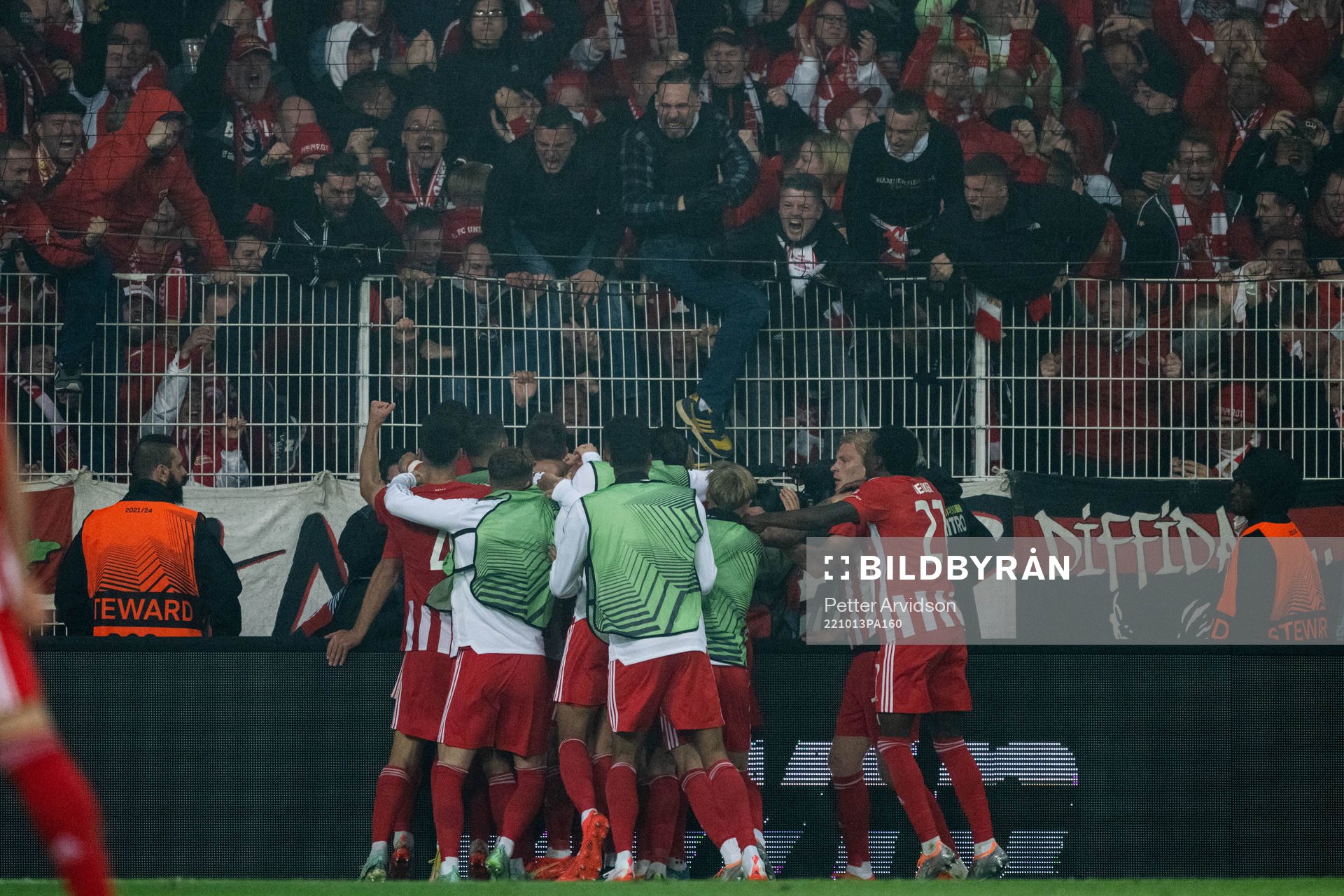 Players of Union Berlin celebrate