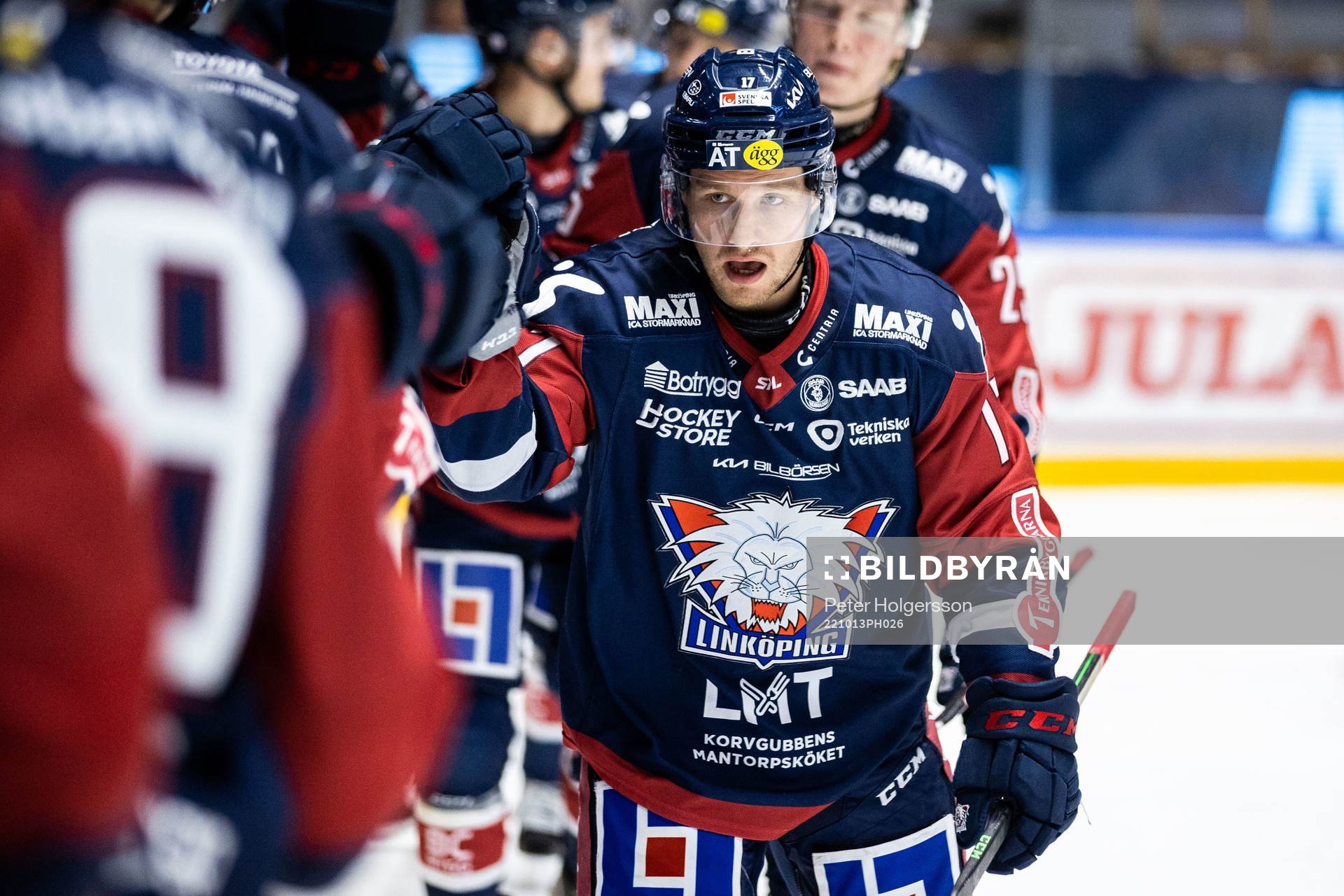 Linköpings Sebastian Strandberg jublar