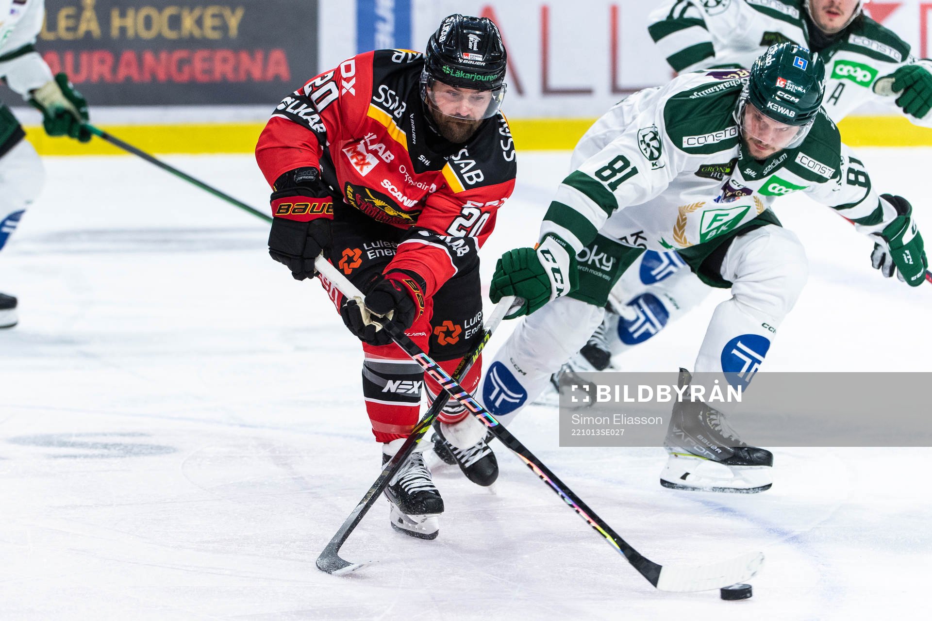 Luleås Jack Connolly och Färjestads Theodor Lennström