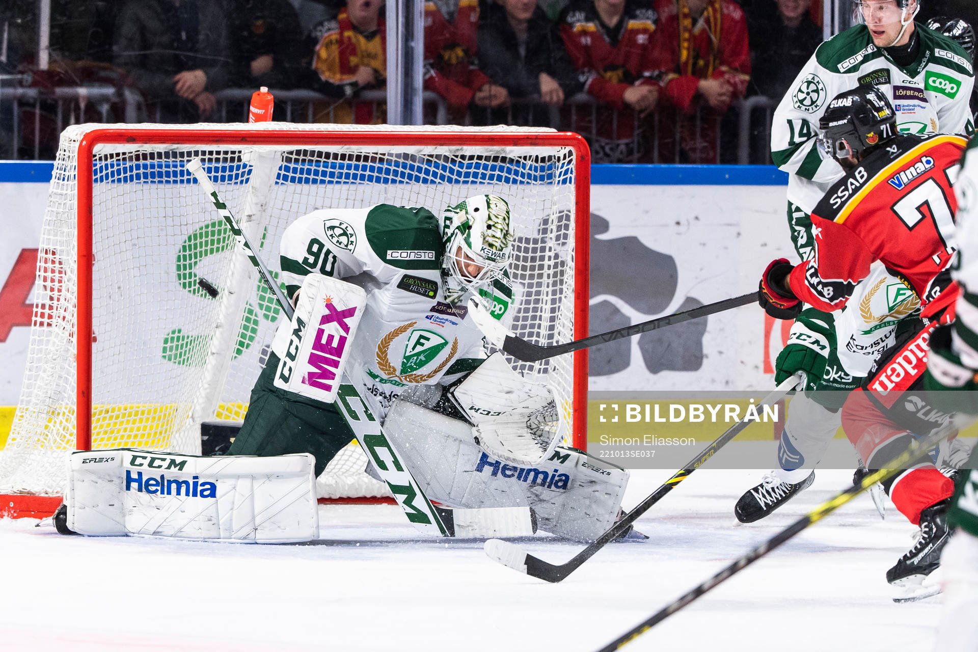 Luleås Linus Fröberg sätter 2-0 bakom Färjestads