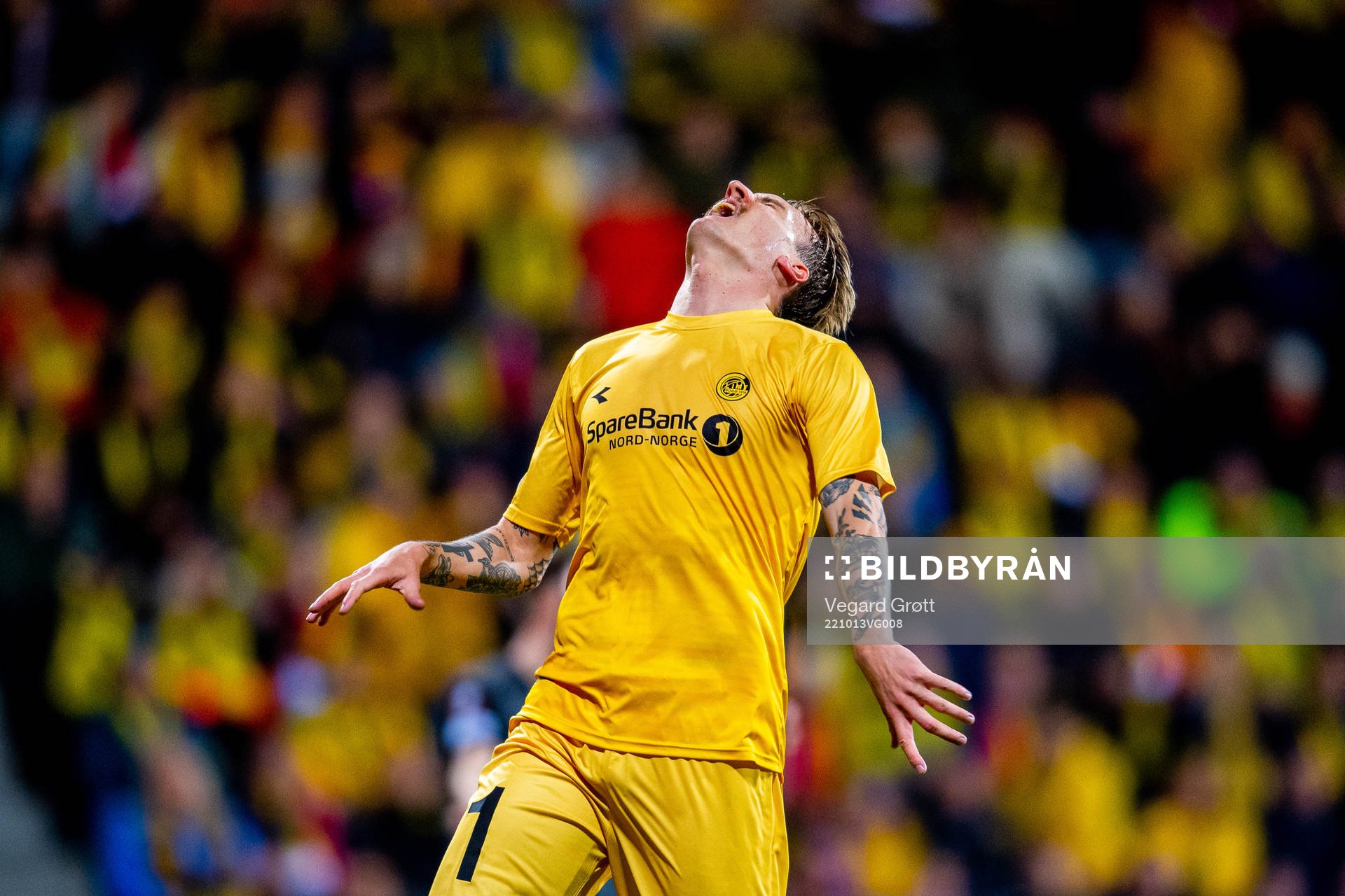 Runar Espejord of Bodø/Glimt reacts