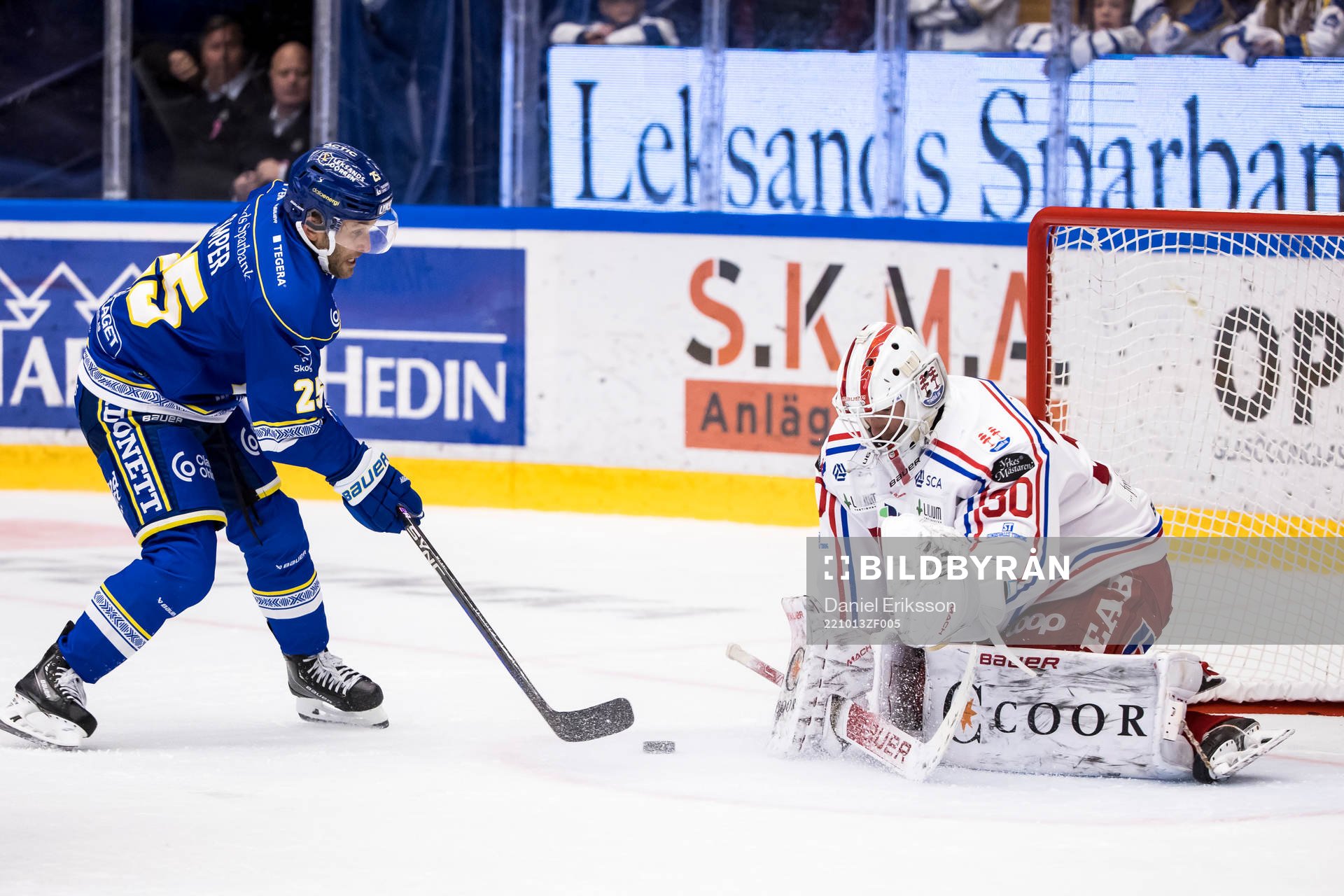 Leksands Carter Camper och Timrås målvakt Jacob Johansson